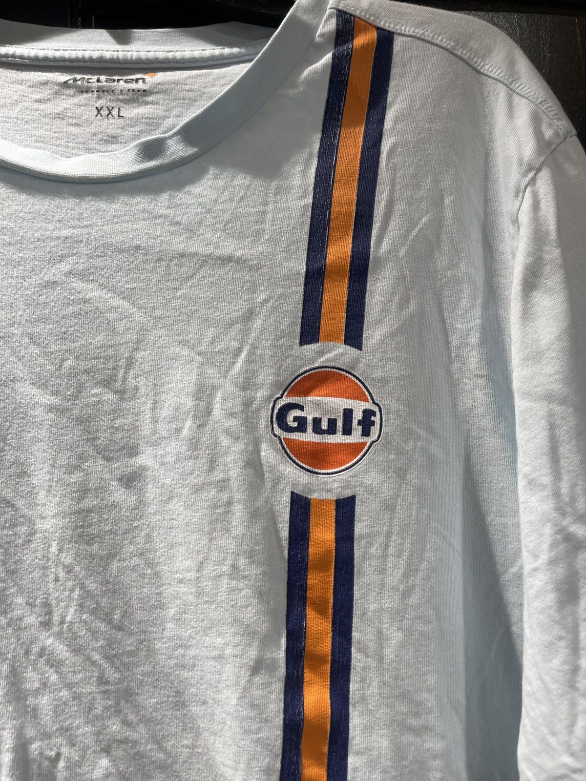 Other McLaren Racing F1 Gulf Mens Stripe Blue T-shirt Size US XXL / EU 58 / 5 - 2 Thumbnail