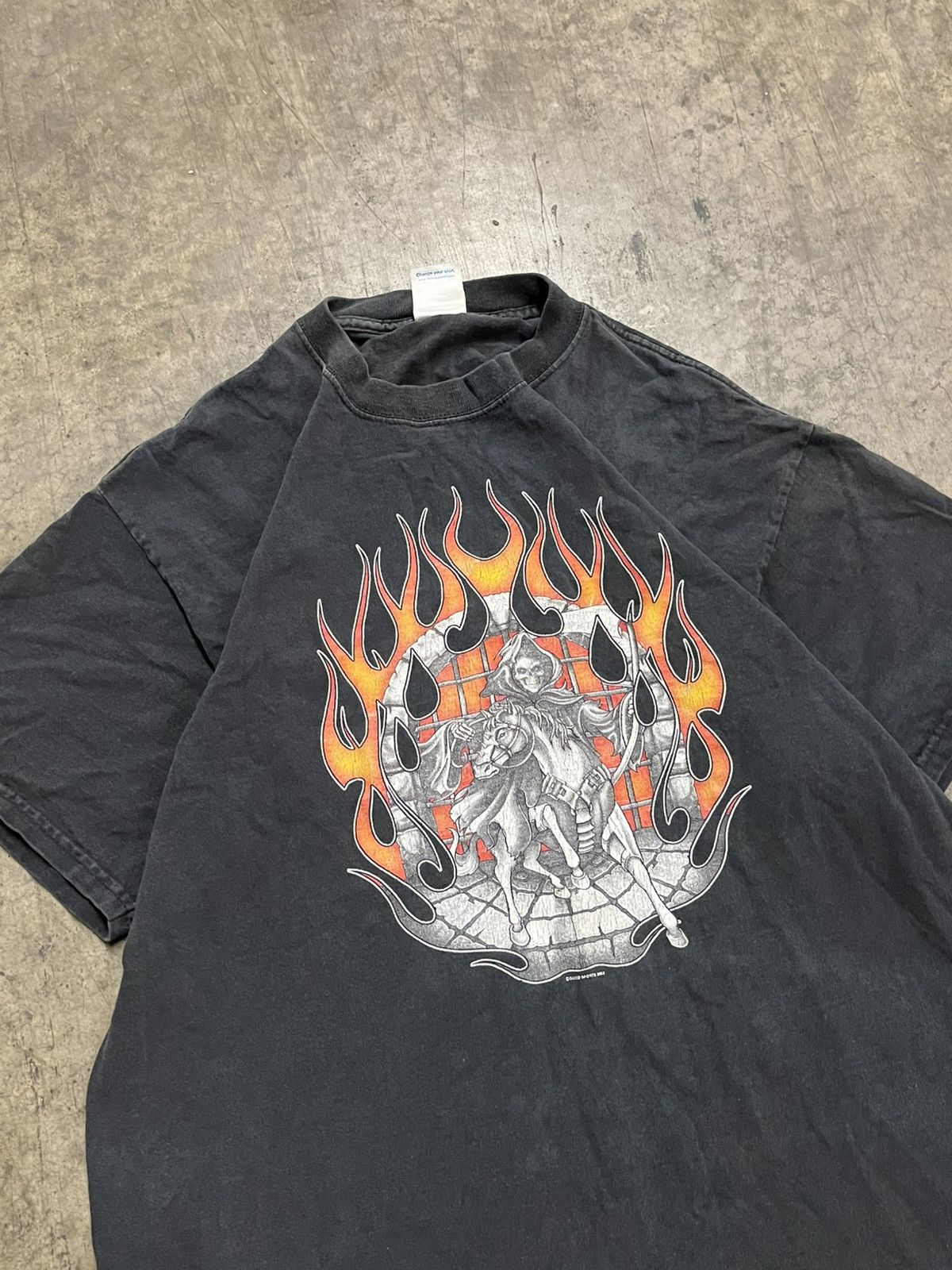 Harley Davidson × Vintage Y2k grunge Harley Davidson style skull tee shirt hype rare Size US L / EU 52-54 / 3 - 7 Thumbnail