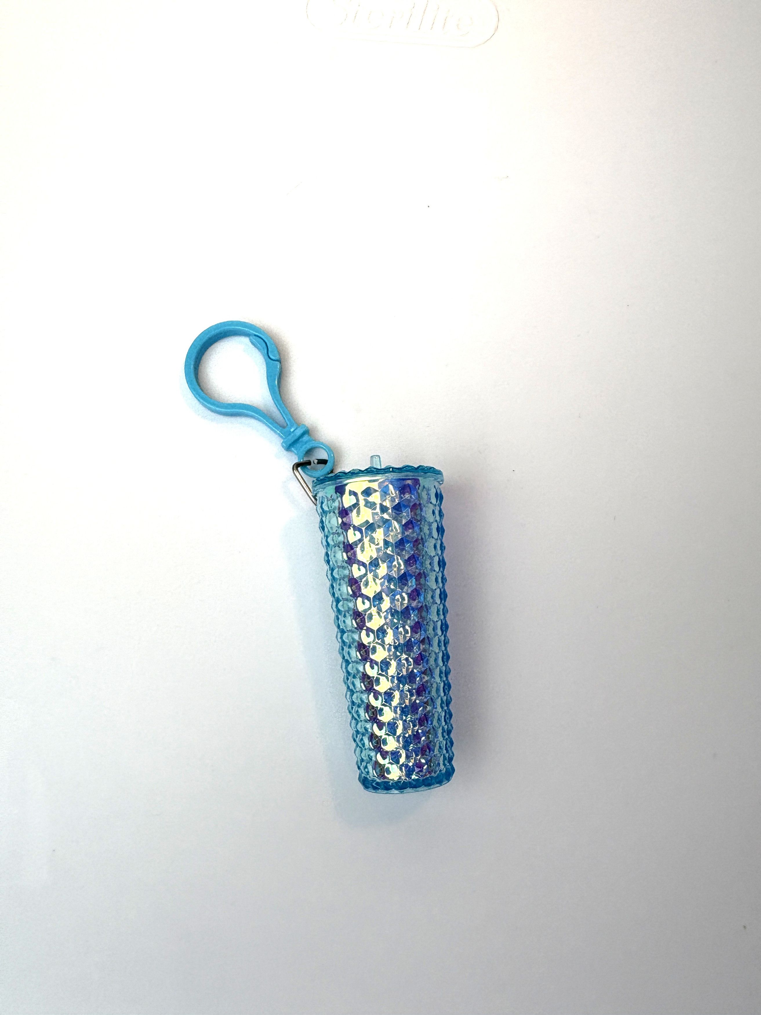 Other Mini Drink Studded Cup Keychain Bag Charm iridescent blue Size ONE SIZE - 7 Thumbnail