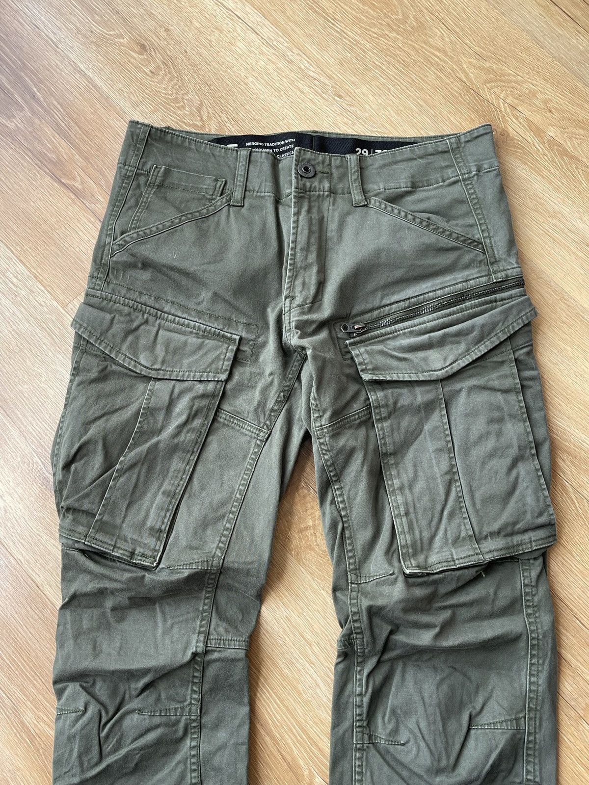 G-Star G-Star Raw ROVIC ZIP 3D Cargo Pants Tapered Army Tactical Size US 29 - 13 Thumbnail