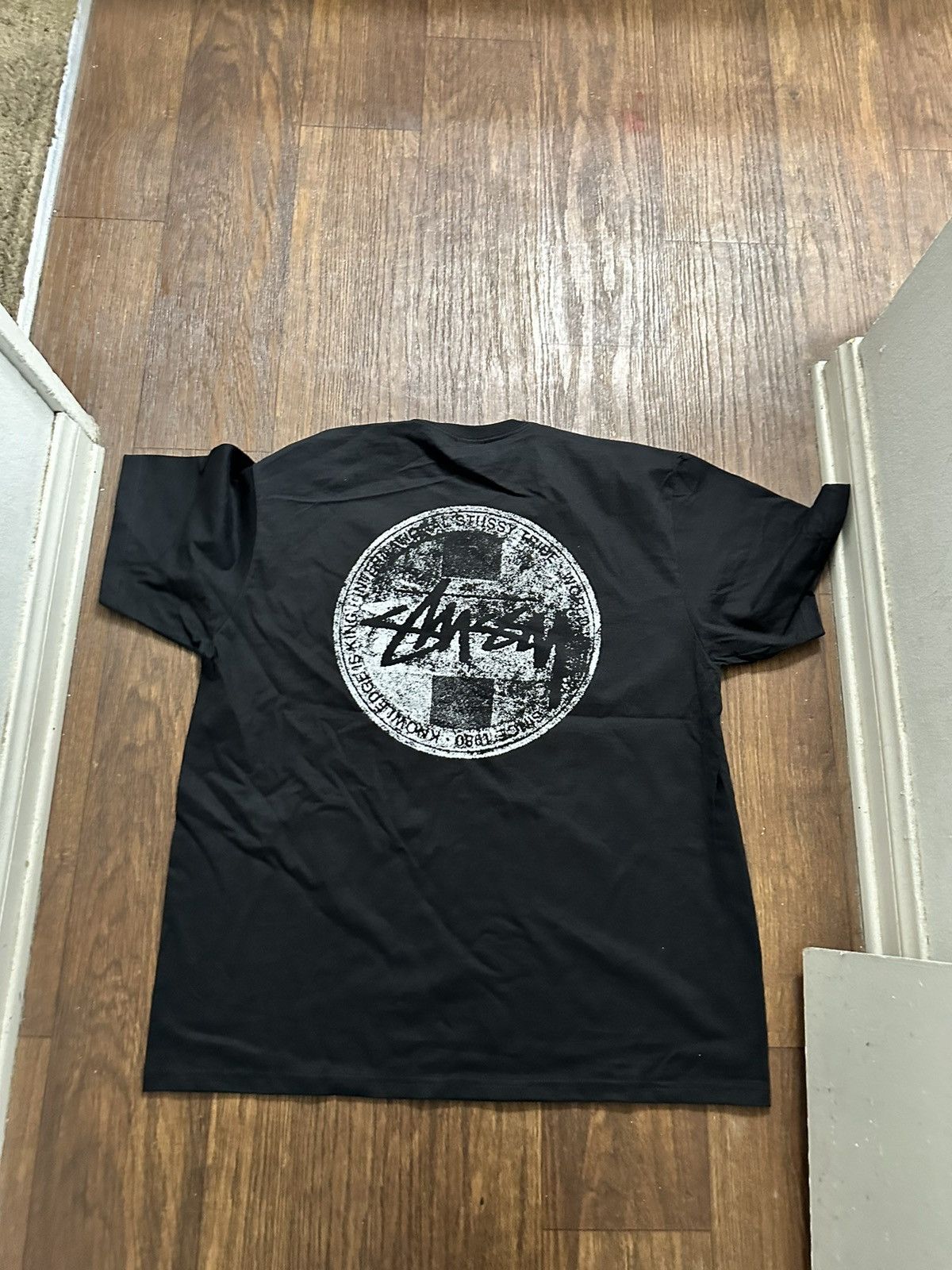 Stussy Black Stussy Distorted Tee Size US XL / EU 56 / 4 - 4 Thumbnail