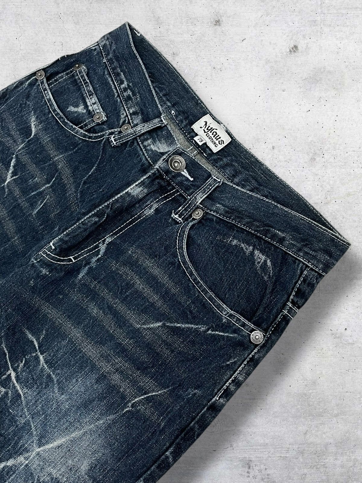 Hysteric Glamour 90S TRIBAL STORM NYLAUS WING DAICOCK PUNK DISTRESSED DENIM Size US 28 / EU 44 - 11 Thumbnail