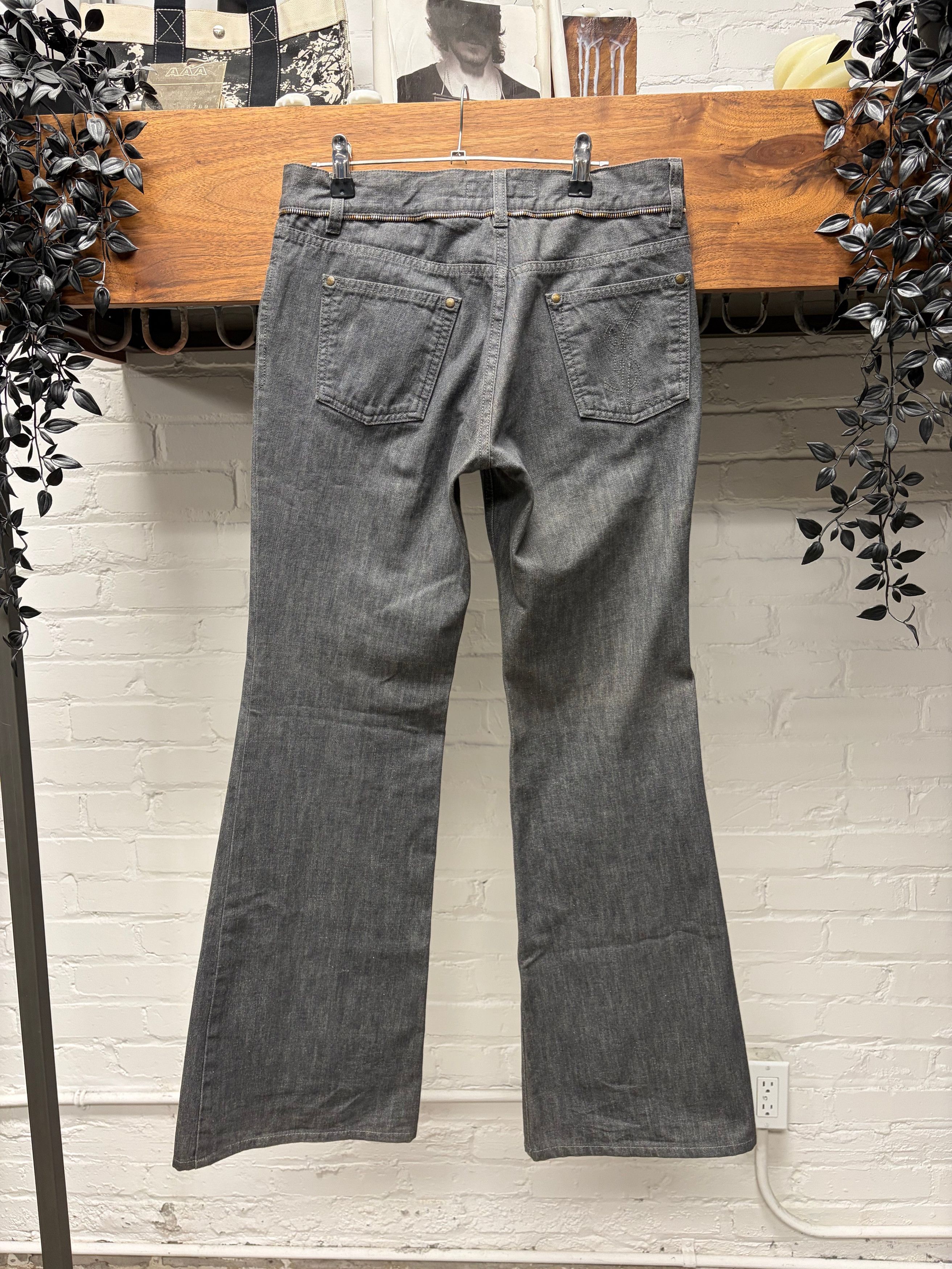 Saint Laurent Paris Vintage Yves Saint Laurent Rive Gauche by Tom Ford ‘Zipper Cummerbund’ Flared Leg Denim Size US 30 / EU 46 - 4 Thumbnail