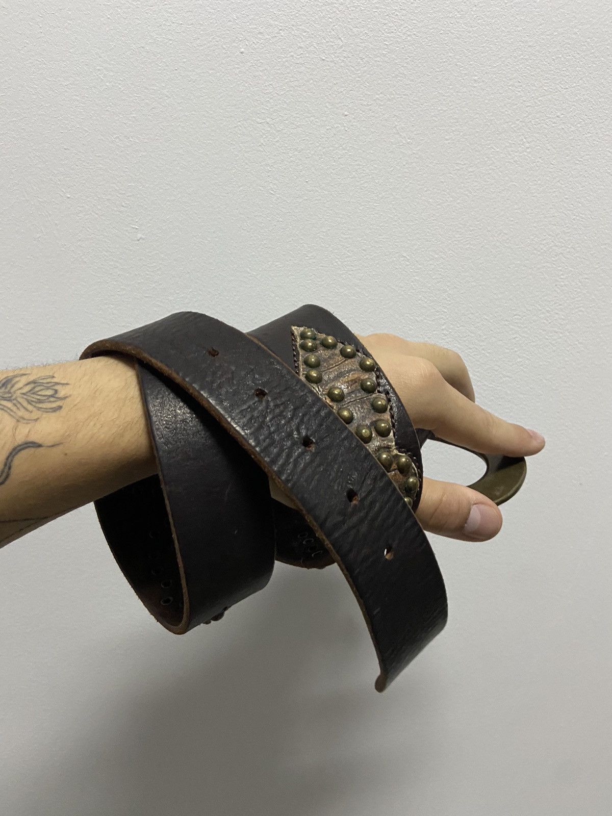 Just Cavalli × Vintage Just cavalli buckle logo vintage leather belt Size ONE SIZE - 3 Thumbnail