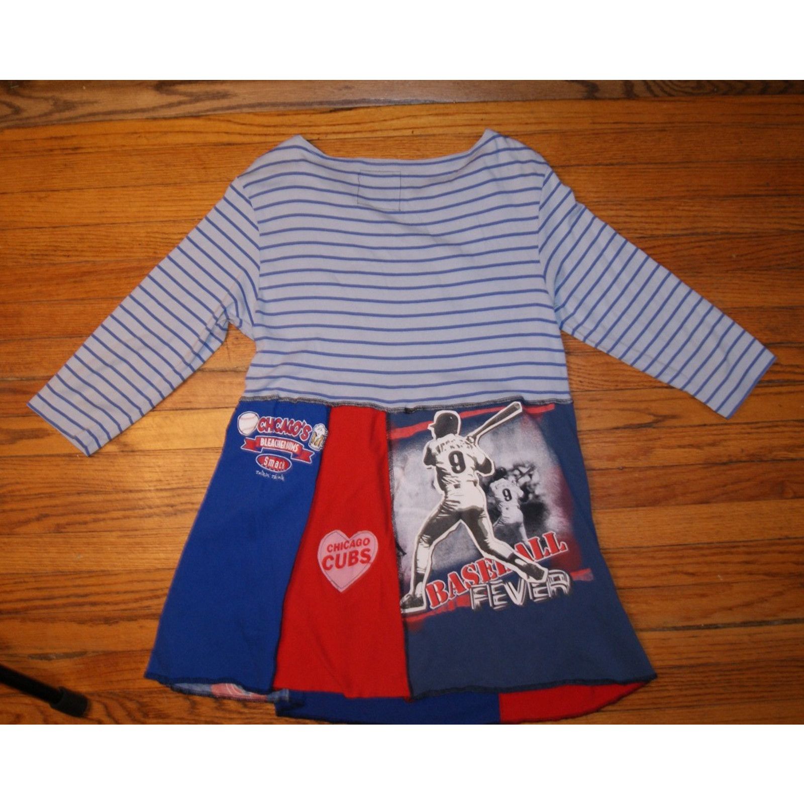 Handmade Chicago Cubs Boho Womens L Long Sleeve Shirt Dress Handmade Size L / US 10 / IT 46 - 5 Thumbnail