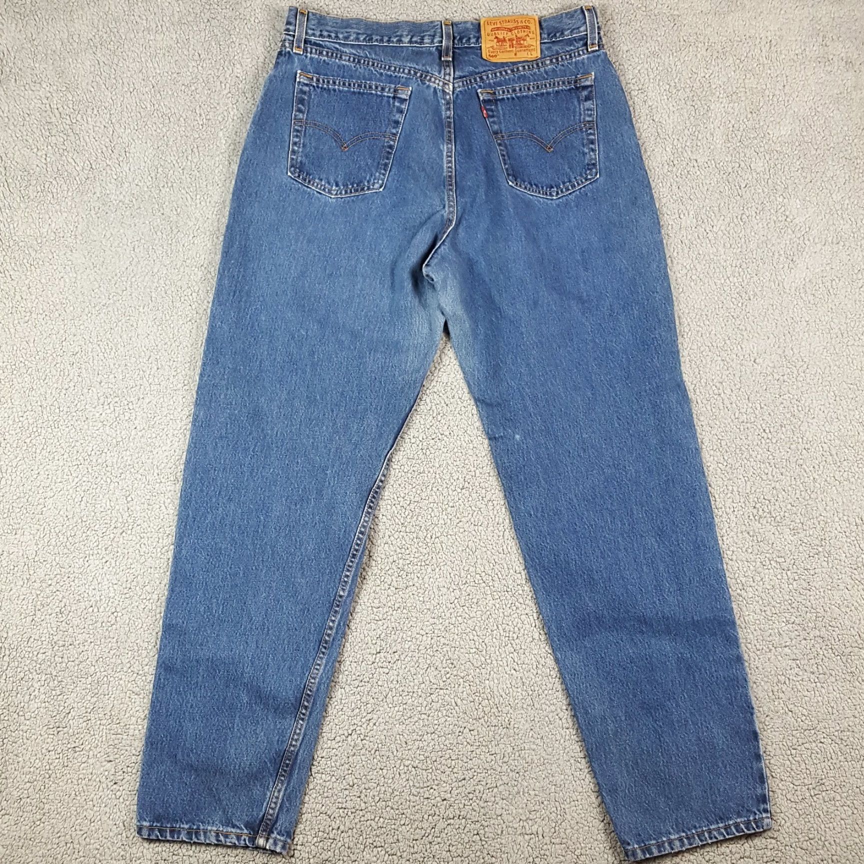 Levi's VINTAGE Levi's 560 High Rise Loose Fit Straight Leg Women's Jeans Size 16 Blue 90s Y2K Size 38" / US 16 / IT 52 - 5 Thumbnail