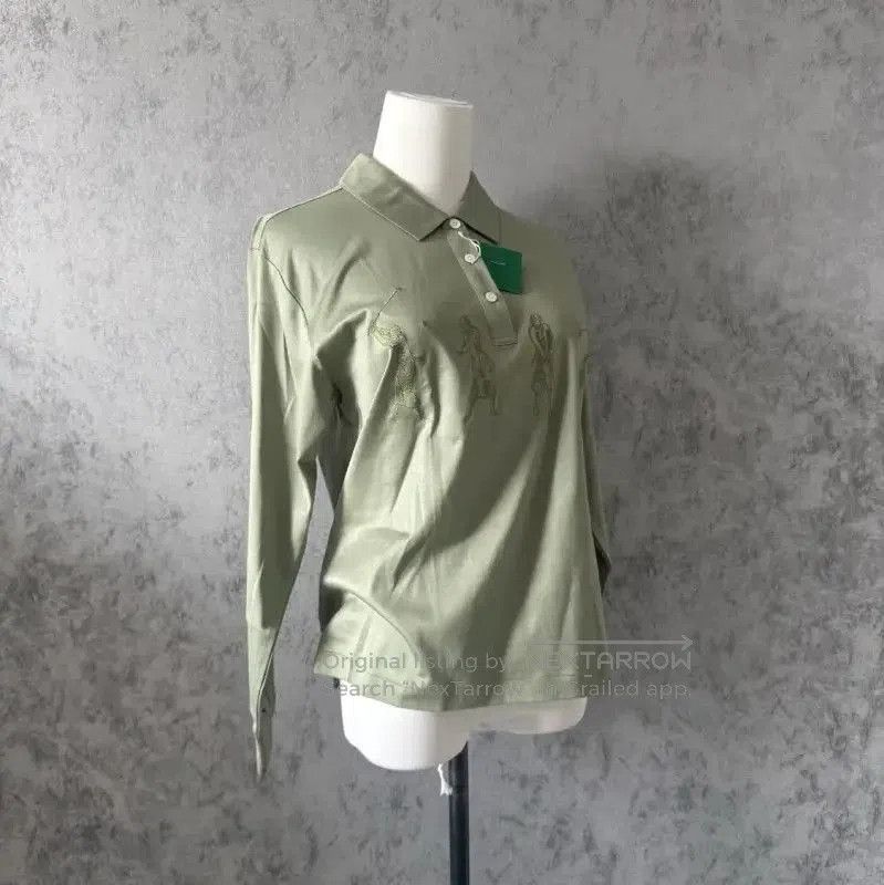 Burberry Burberry Green Long Sleeve Cotton Shirt. Size M / US 6-8 / IT 42-44 - 6 Thumbnail