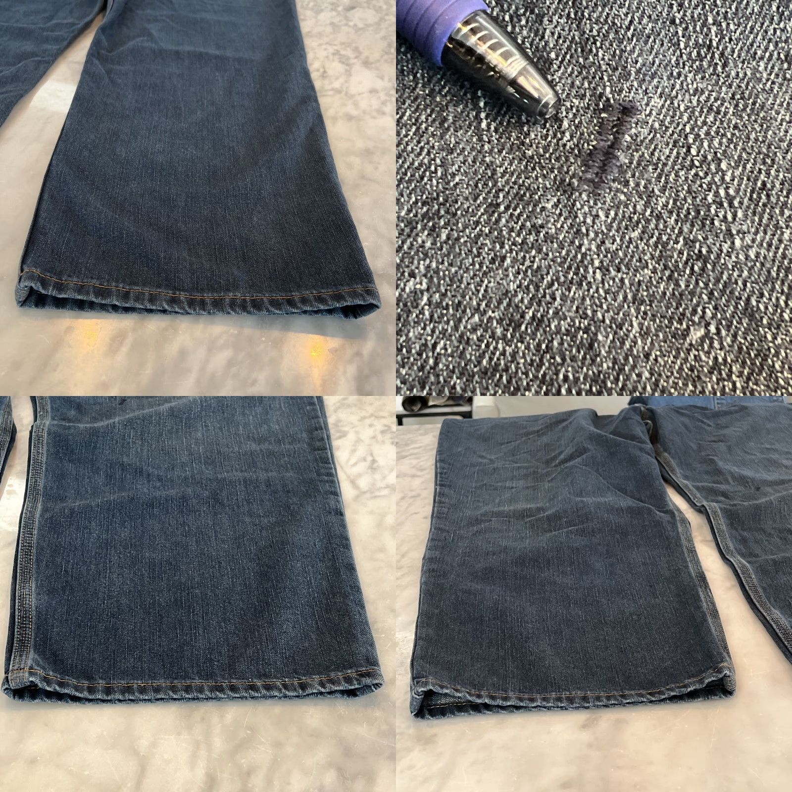 Carhartt Carhartt Jeans Men’s 50x30 Dark Wash Blue 5 Pockets Zipper Button Size US 34 / EU 50 - 8 Thumbnail