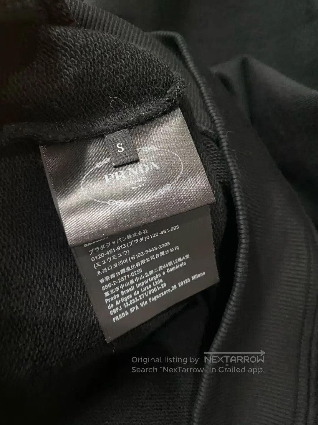 Prada black sweatshirt by Prada in size small. Size US S / EU 44-46 / 1 - 8 Thumbnail