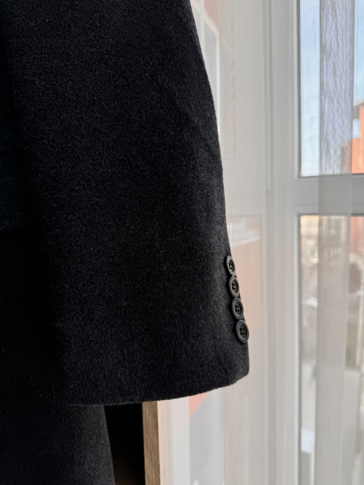 Pal Zileri × Vintage Vintage Pal Zirelli Pull Gruppo Forall Dark Grey Wool Coat Size US L / EU 52-54 / 3 - 10 Thumbnail