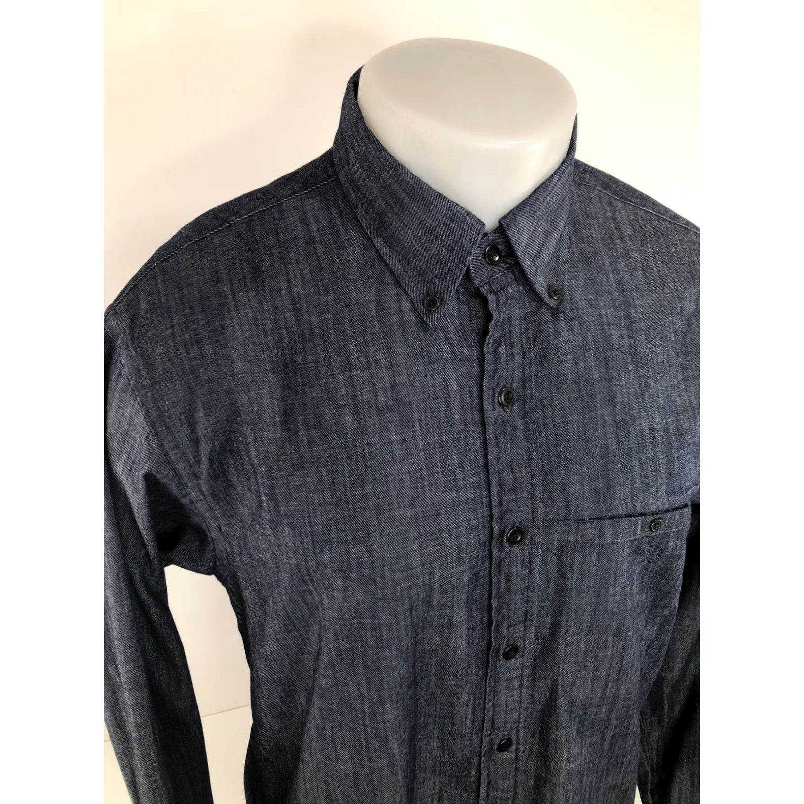 Denime Raleigh Workshop Denim Mens Md. Shirt - Button-Up Long Sleeve Blue M Size US M / EU 48-50 / 2 - 3 Thumbnail
