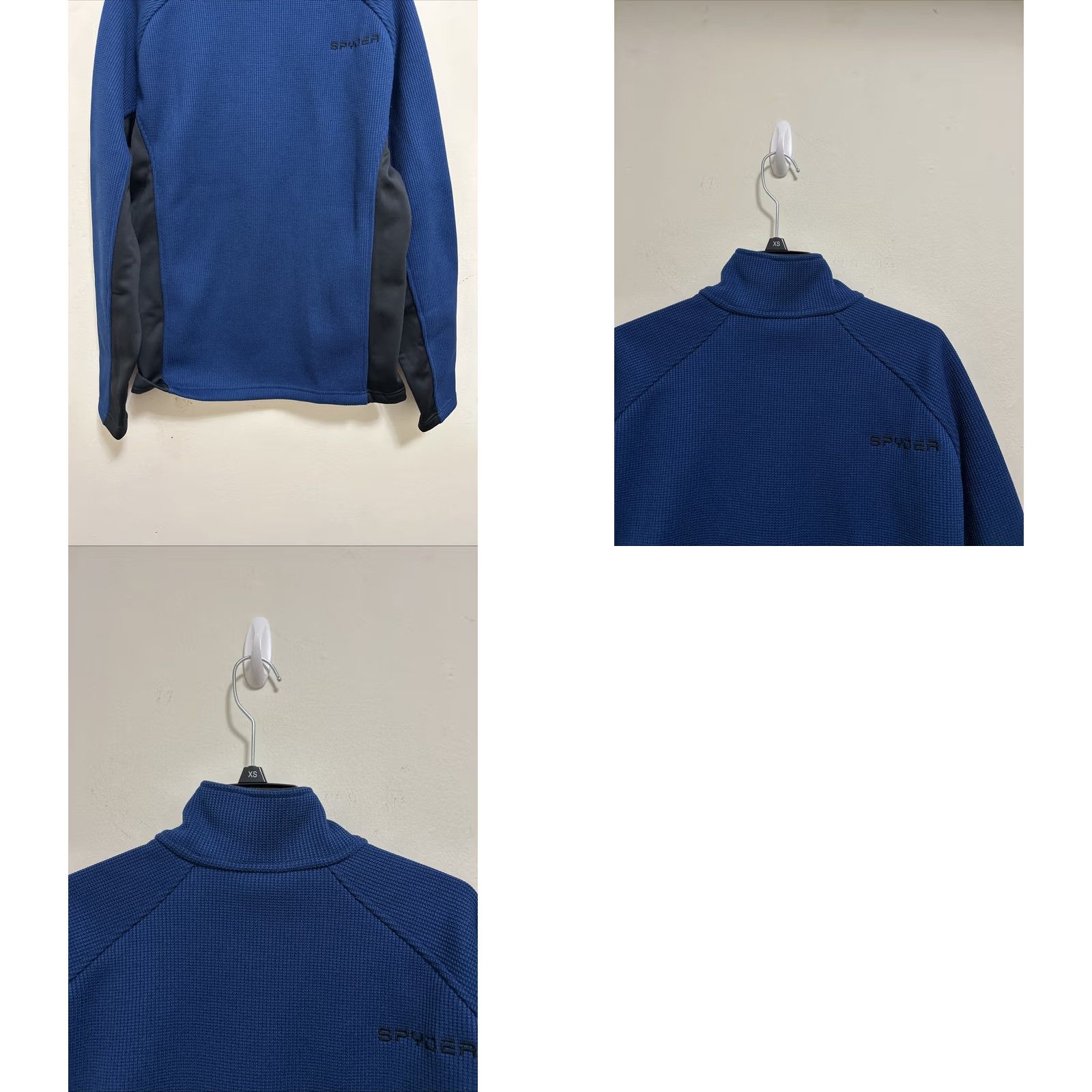 Spyder Spyder Pullover Mens Medium Blue Black 1/2 Zip Sweater Knit Jacket Sweatshirt Regular Fit Size US M / EU 48-50 / 2 - 9 Thumbnail