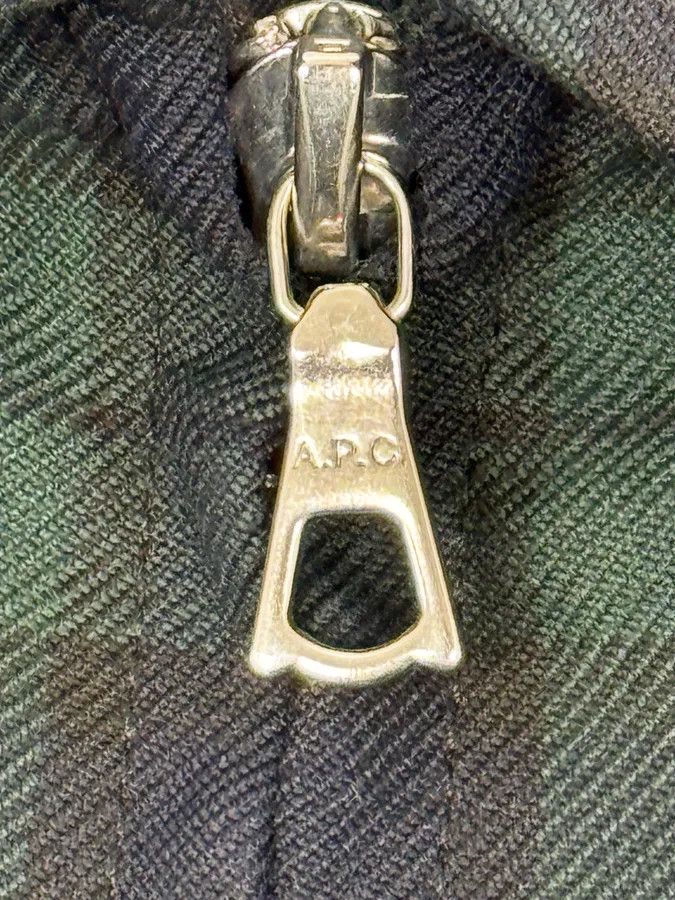 A.P.C. A.P.C College Tartan Navy & Green Jacket Size US S / EU 44-46 / 1 - 9 Thumbnail