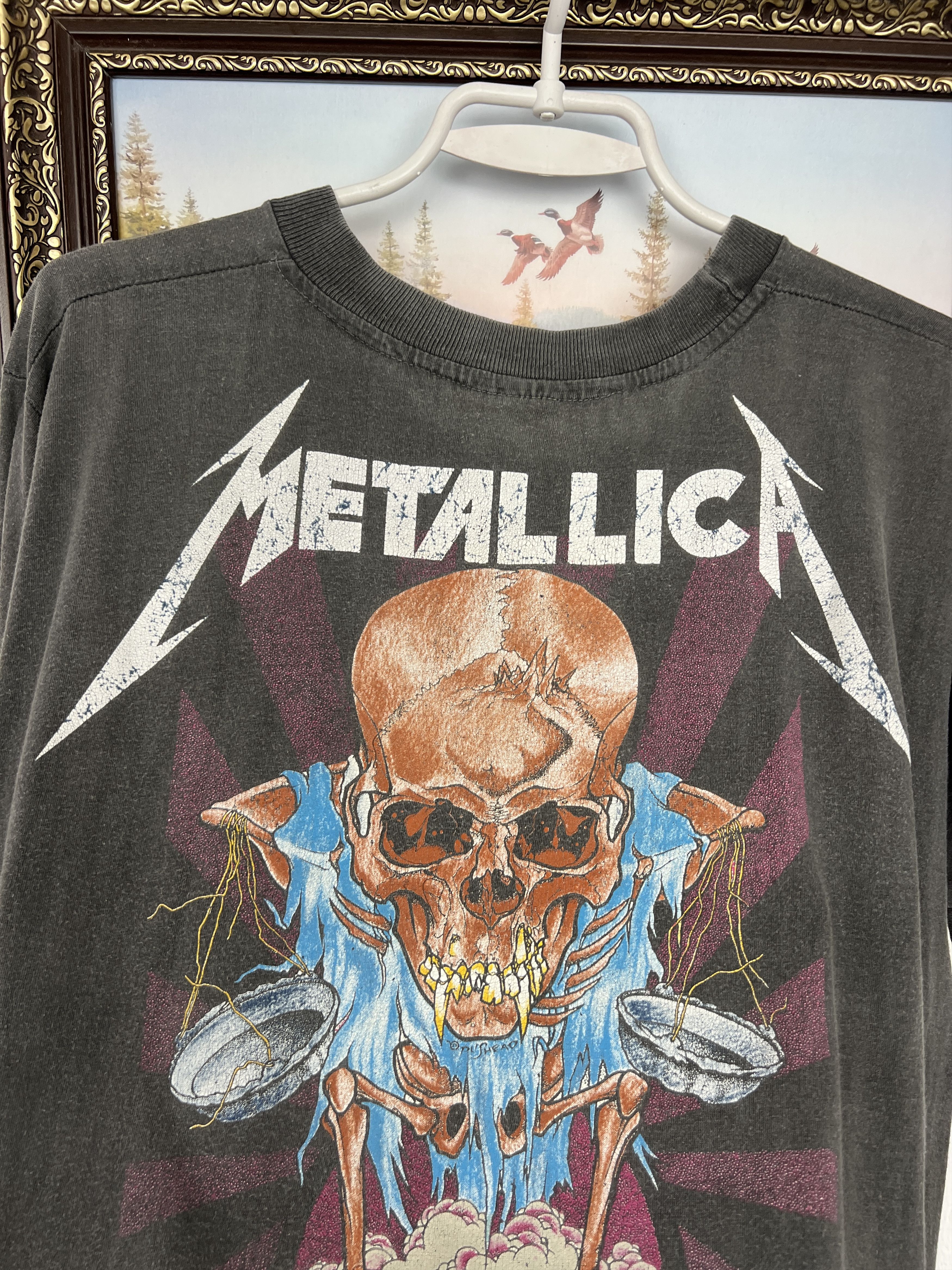 Vintage Vintage 1989 Metallica Their Money Tips Tee Shirt Size US M / EU 48-50 / 2 - 15 Thumbnail