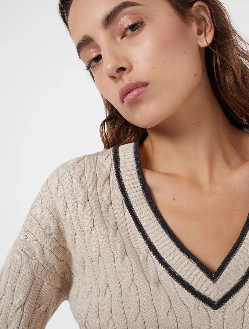 Brunello Cucinelli o1la1rc1a0425 Sweater in Beige Size XL / US 12-14 / IT 48-50 - 5 Thumbnail