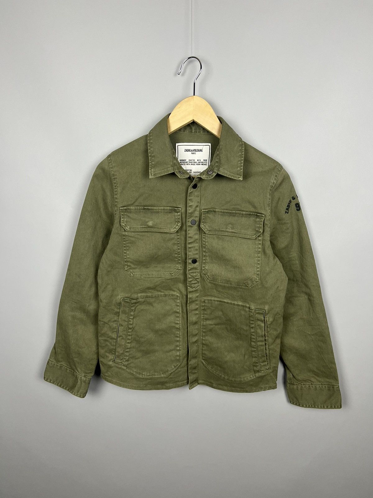 Zadig & Voltaire Zadig & Voltaire Kayak Military Jacket RARE Big Logo Army Size US XS / EU 42 / 0 - 5 Thumbnail
