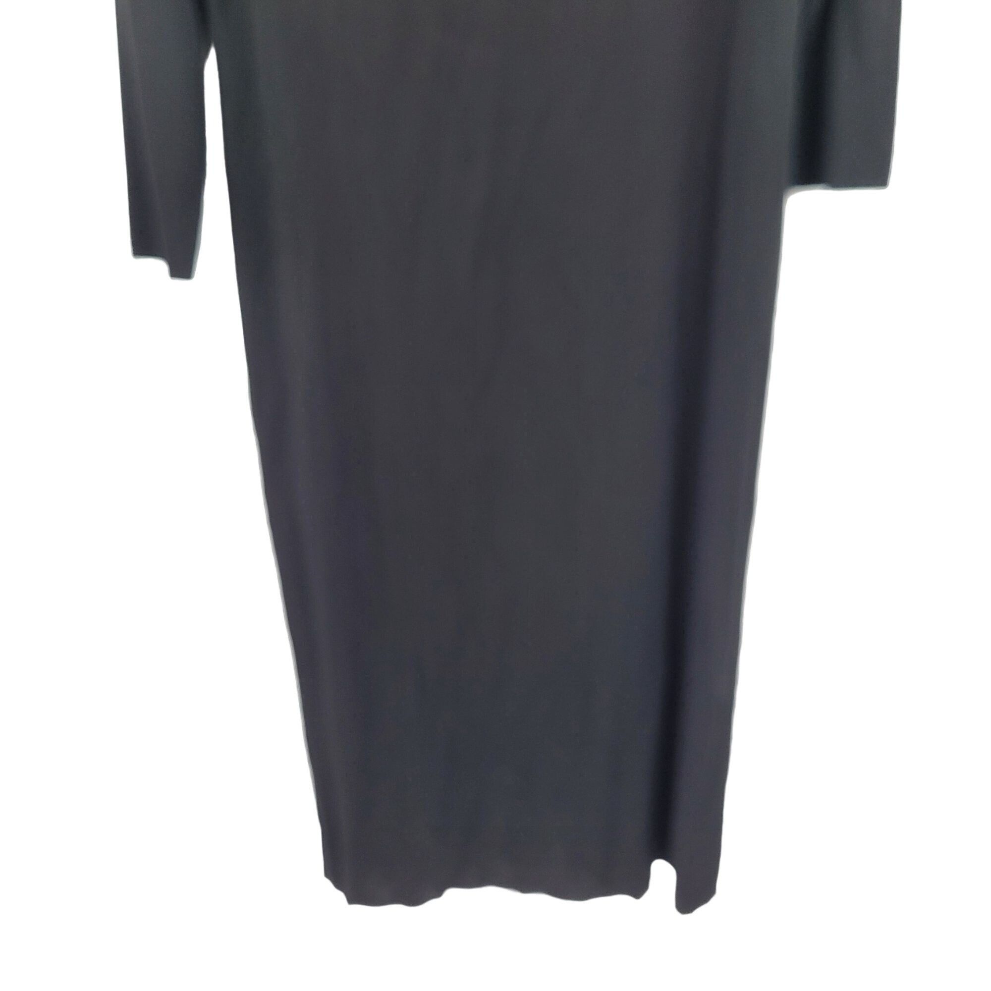 Vintage Vintage 80s Misook Black Knit Maxi Dress Rhinestone Buttons Size XL / US 12-14 / IT 48-50 - 9 Thumbnail