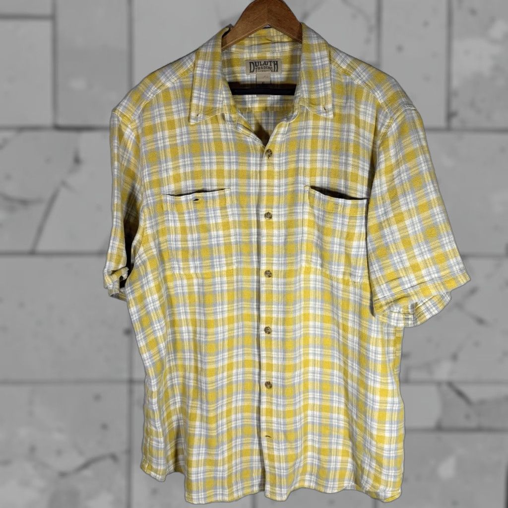 CO DULUTH TRADING CO Plaid Hemp Blend Short Sleeve Button-Up Shirt Mens XL Multicolor Size US XL / EU 56 / 4 - 1 Thumbnail