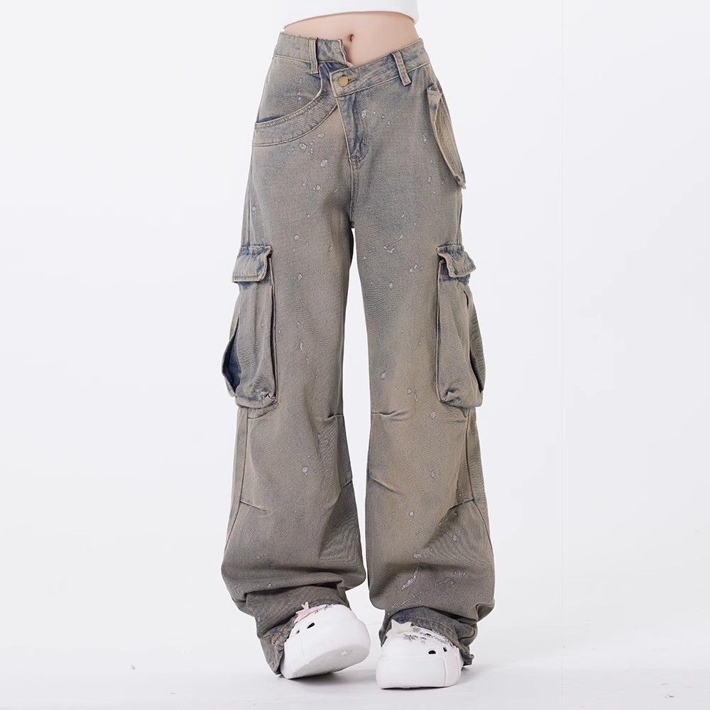 Japanese Brand × Jean High Street Washed Distressed Multi-Pocket Cargo Jeans Size US 32 / EU 48 - 1 Thumbnail