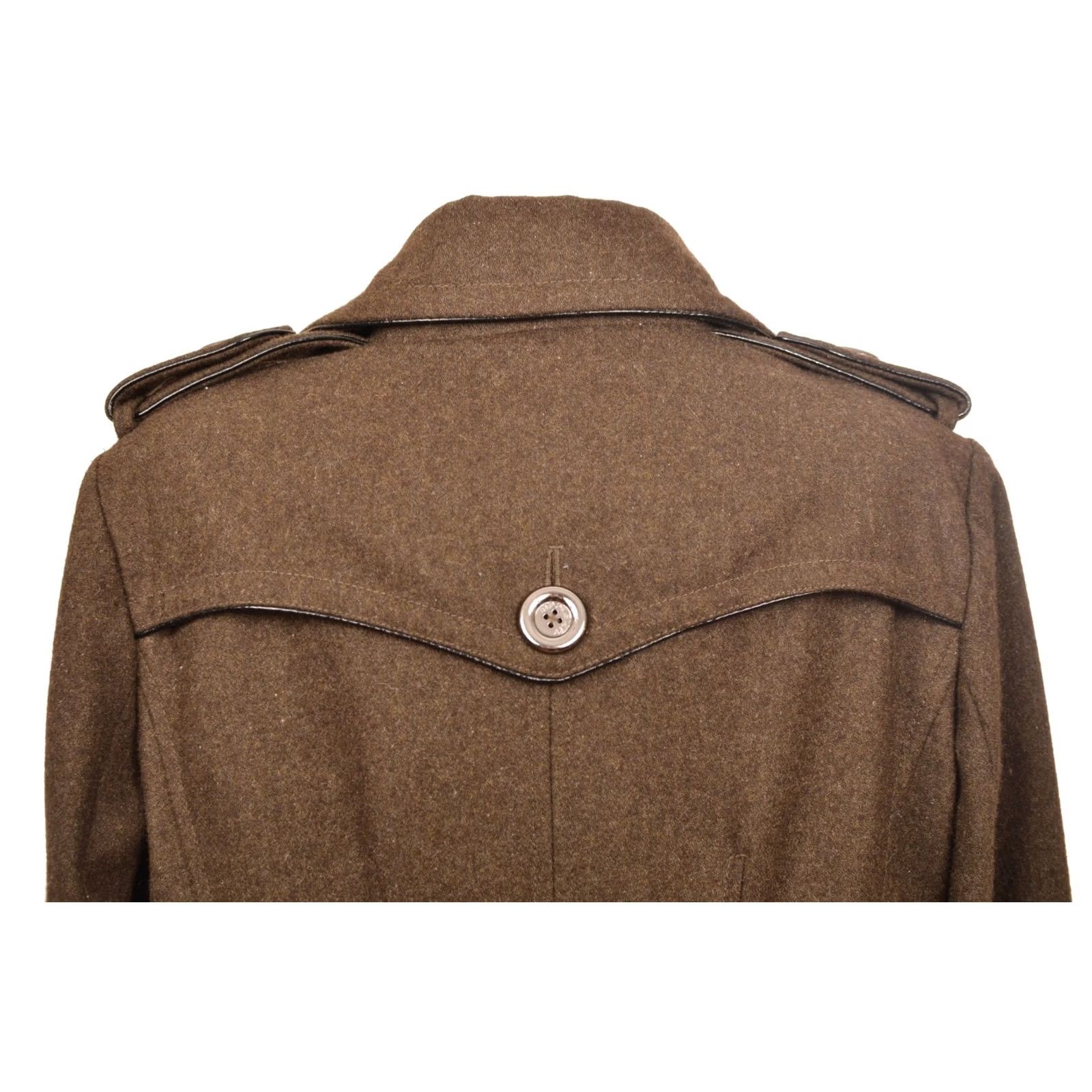Miss Sixty VINTAGE Miss Sixty M60 Double Breasted Wool Viscose Blend Coat Jacket XL Brown Pea Coat Womens Size XL / US 12-14 / IT 48-50 - 4 Thumbnail