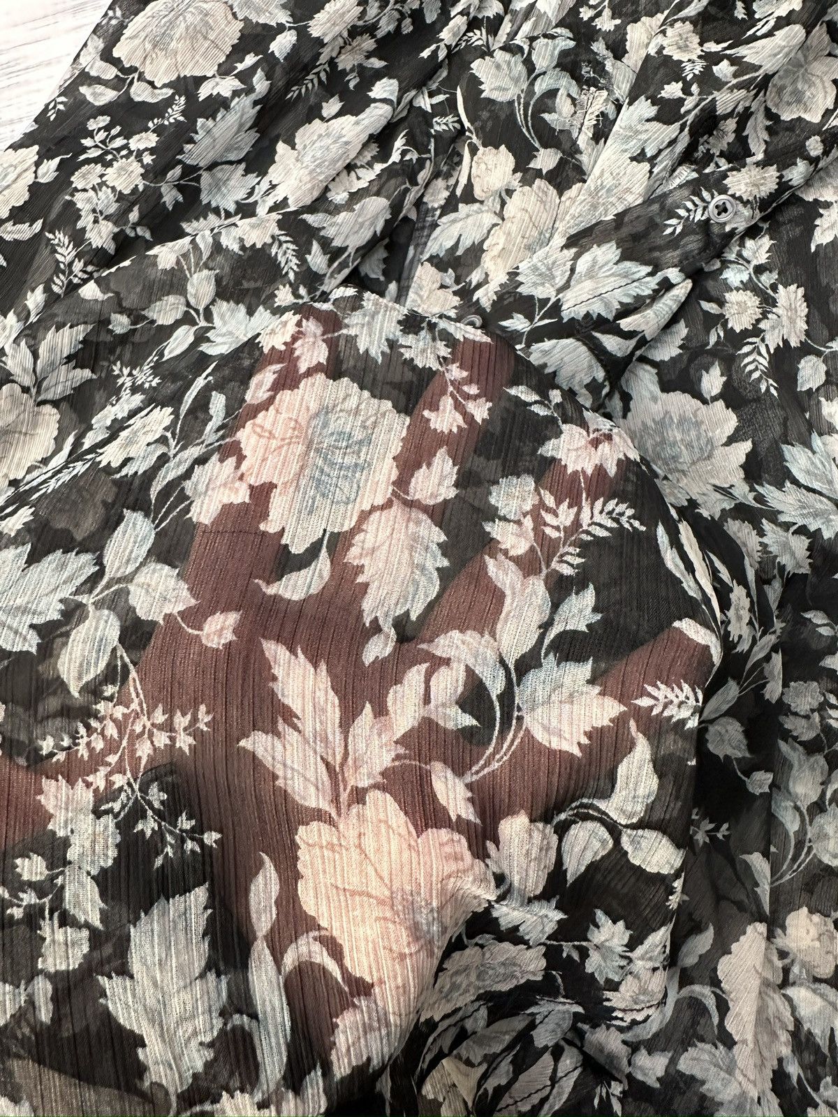 Denim & Supply Ralph Lauren DENIM & SUPPLY RALPH LAUREN Blouse Floral Sheer Crepe Shirt Size M / US 6-8 / IT 42-44 - 11 Thumbnail