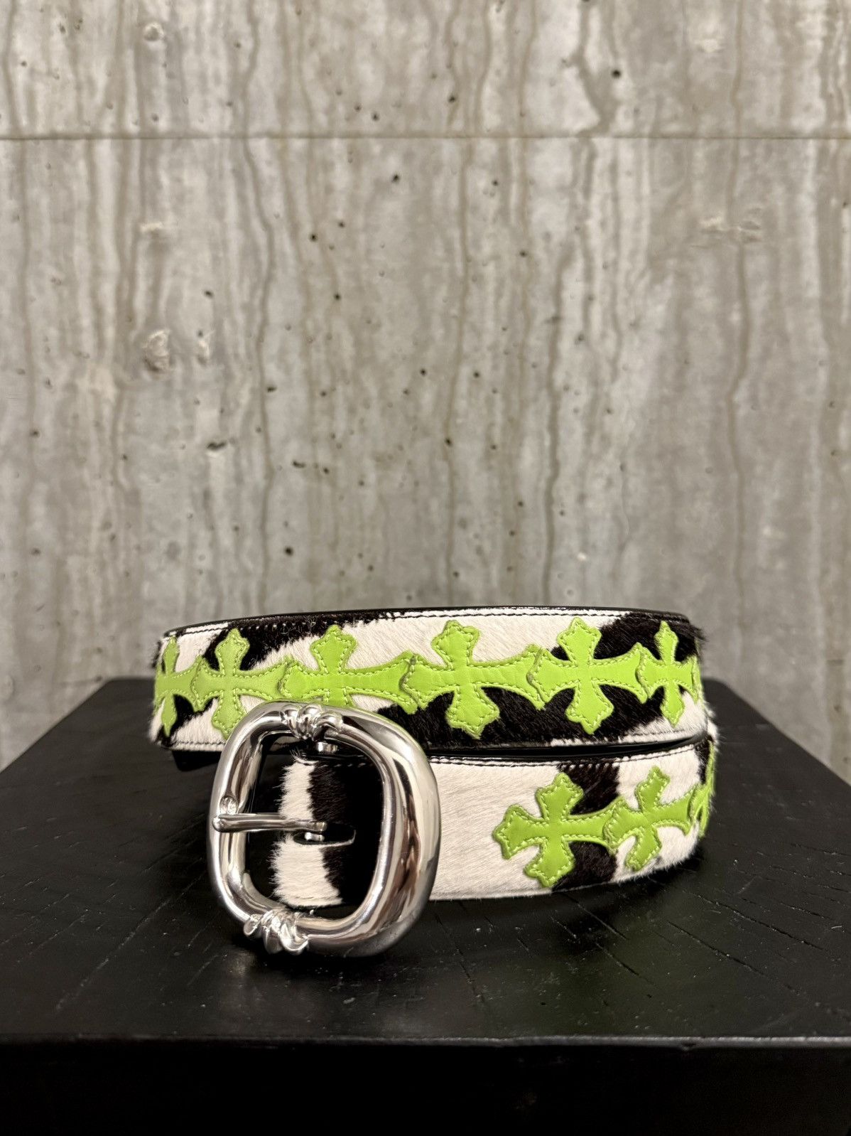 Chrome Hearts Chrome Hearts Green Patches Zebra Gunslinger Belt Size 34 - 1 Thumbnail