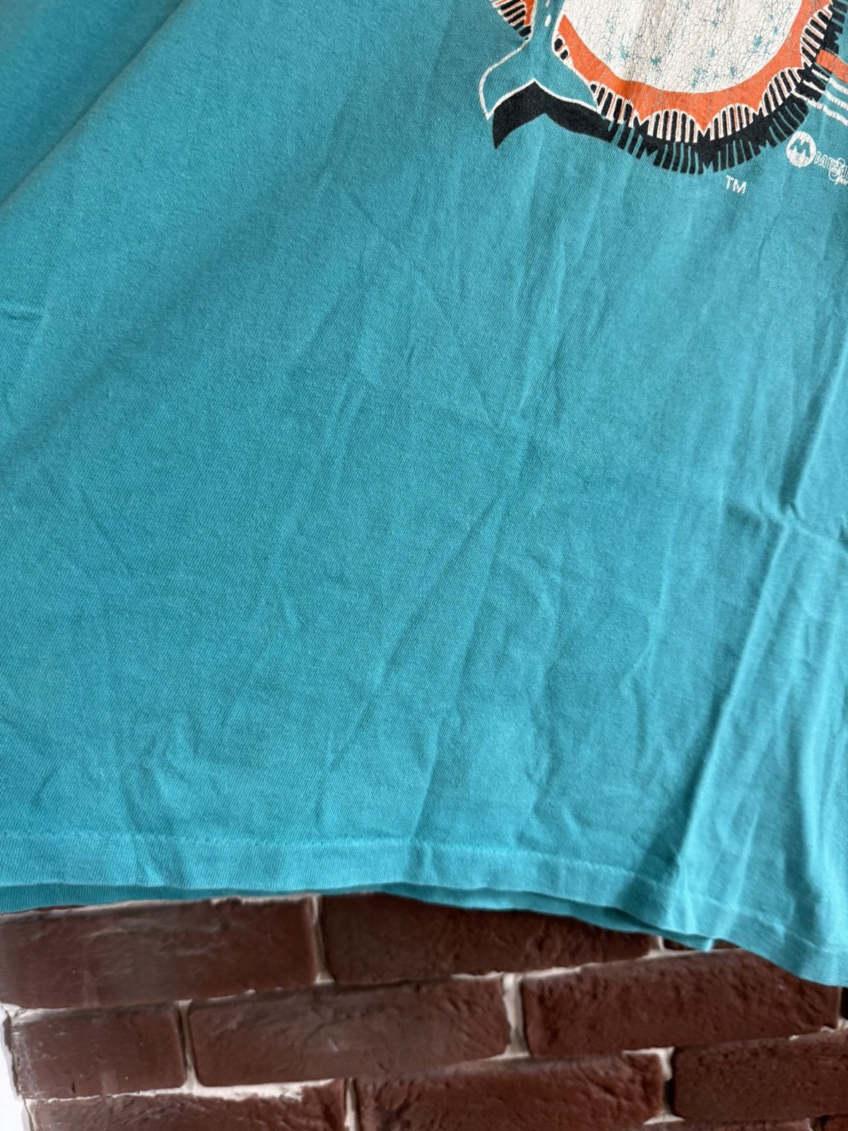 NFL Vintage 90s Miami Dolphins NFL Burst Single Stitch T-Shirt L Size US XL / EU 56 / 4 - 6 Thumbnail