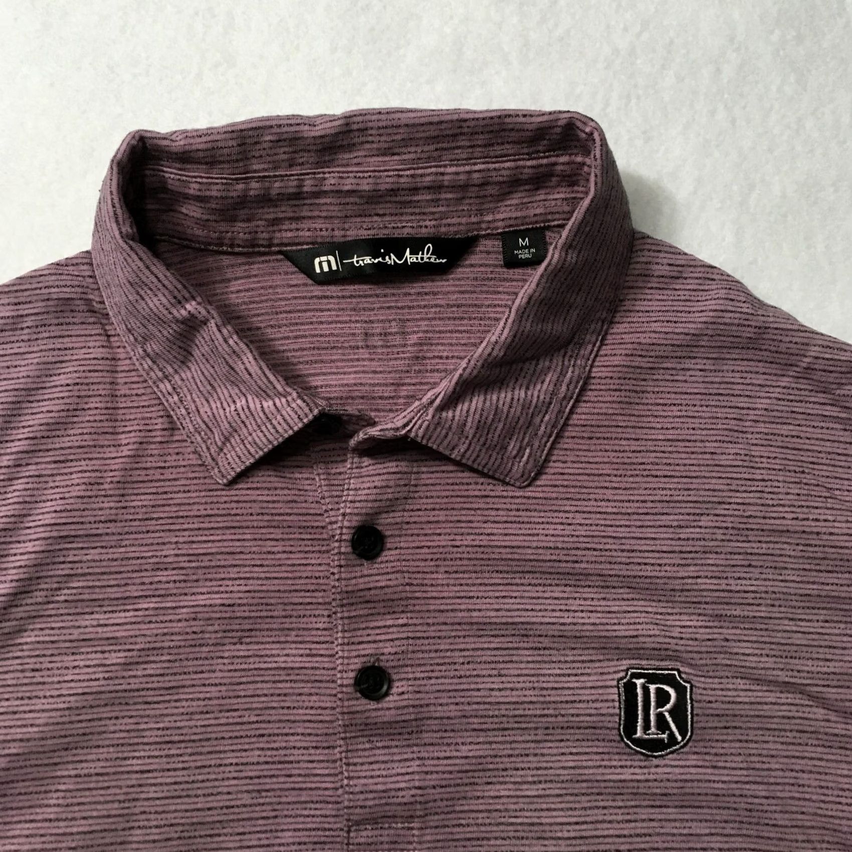 TravisMathew Travis Mathew Golf Polo Shirt Mens Medium Lavender Contrast Collar LR logo Size US M / EU 48-50 / 2 - 2 Thumbnail
