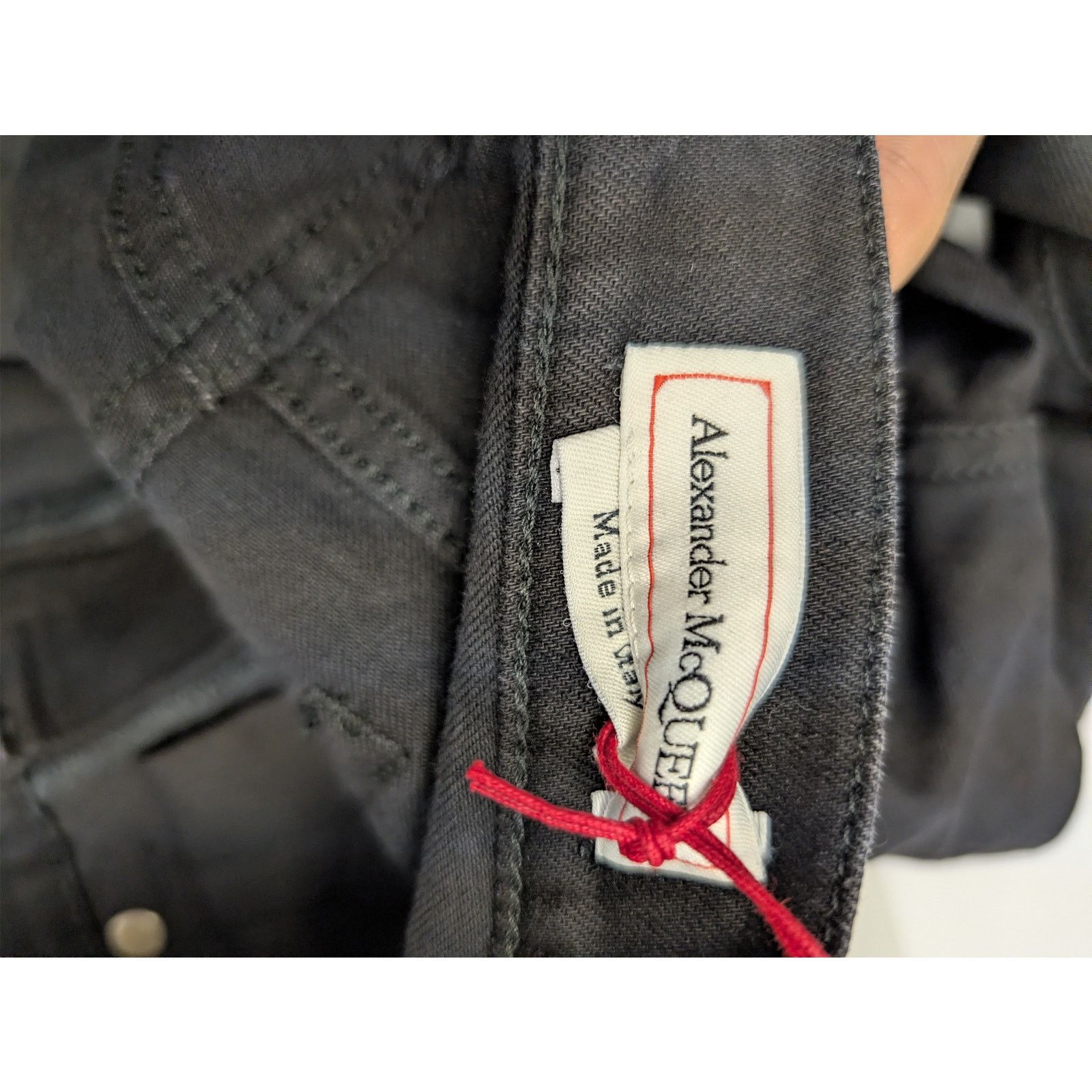 Alexander McQueen o1rshd1 Organic Matte Black Denim Jean in Black Size US 30 / EU 46 - 14 Thumbnail
