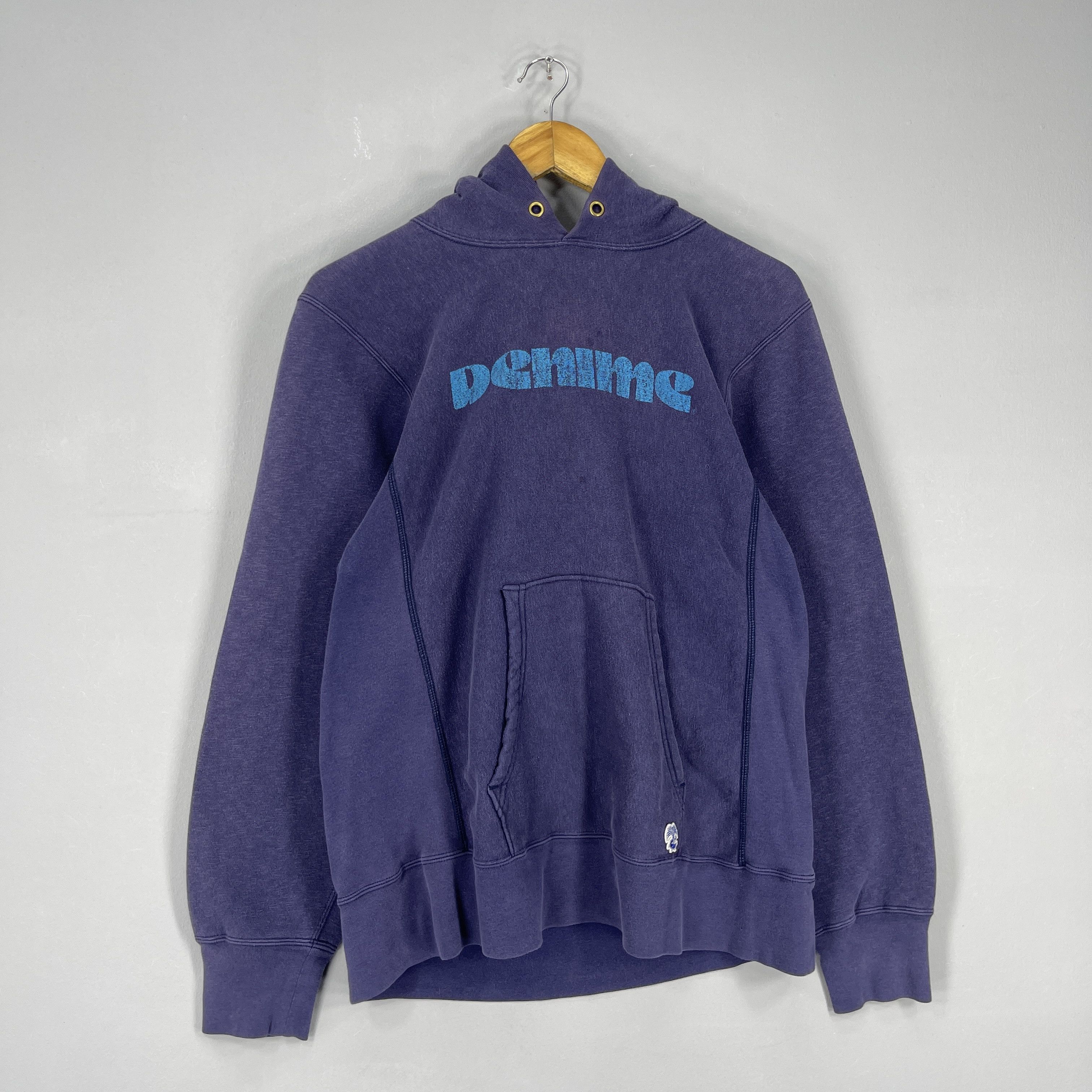 Denime Vintage 90's DENIME Orizzonti Printed Faded Hoodie Size US M / EU 48-50 / 2 - 3 Thumbnail