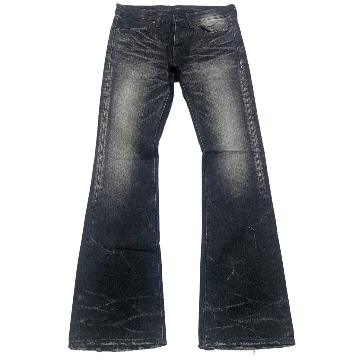 CIVARIZE Civarize Black Whisker Denim Flare Jeans Size US 30 / EU 46 - 2 Thumbnail