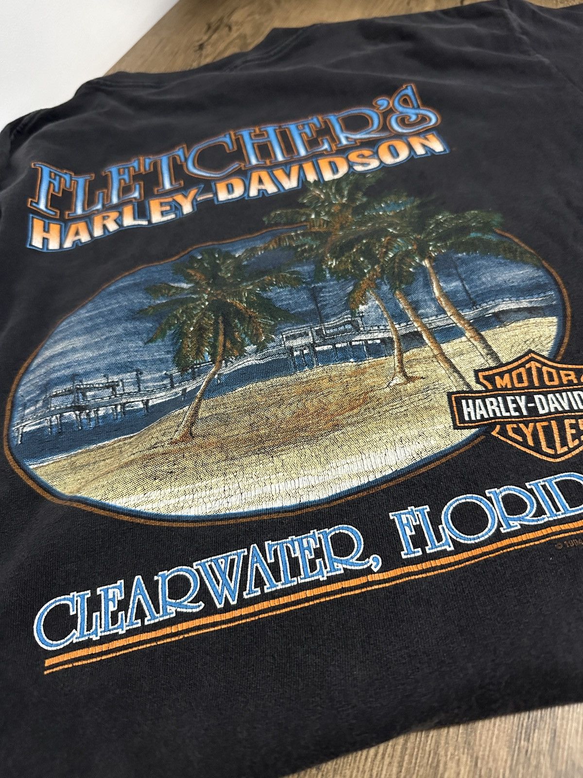Harley Davidson × Vintage Vintage 1994 Harley Davidson Single Stitch Eagle T-Shirt Size US L / EU 52-54 / 3 - 6 Thumbnail