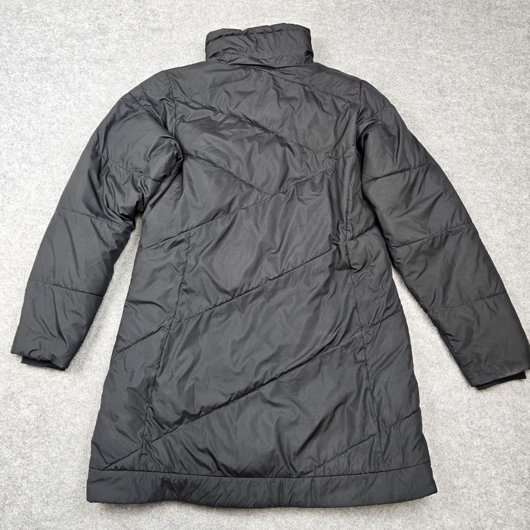 Vintage Columbia Coat Womens Small Black Puffer Long Quilted Hooded Zip Pockets Warm Size S / US 4 / IT 40 - 7 Thumbnail
