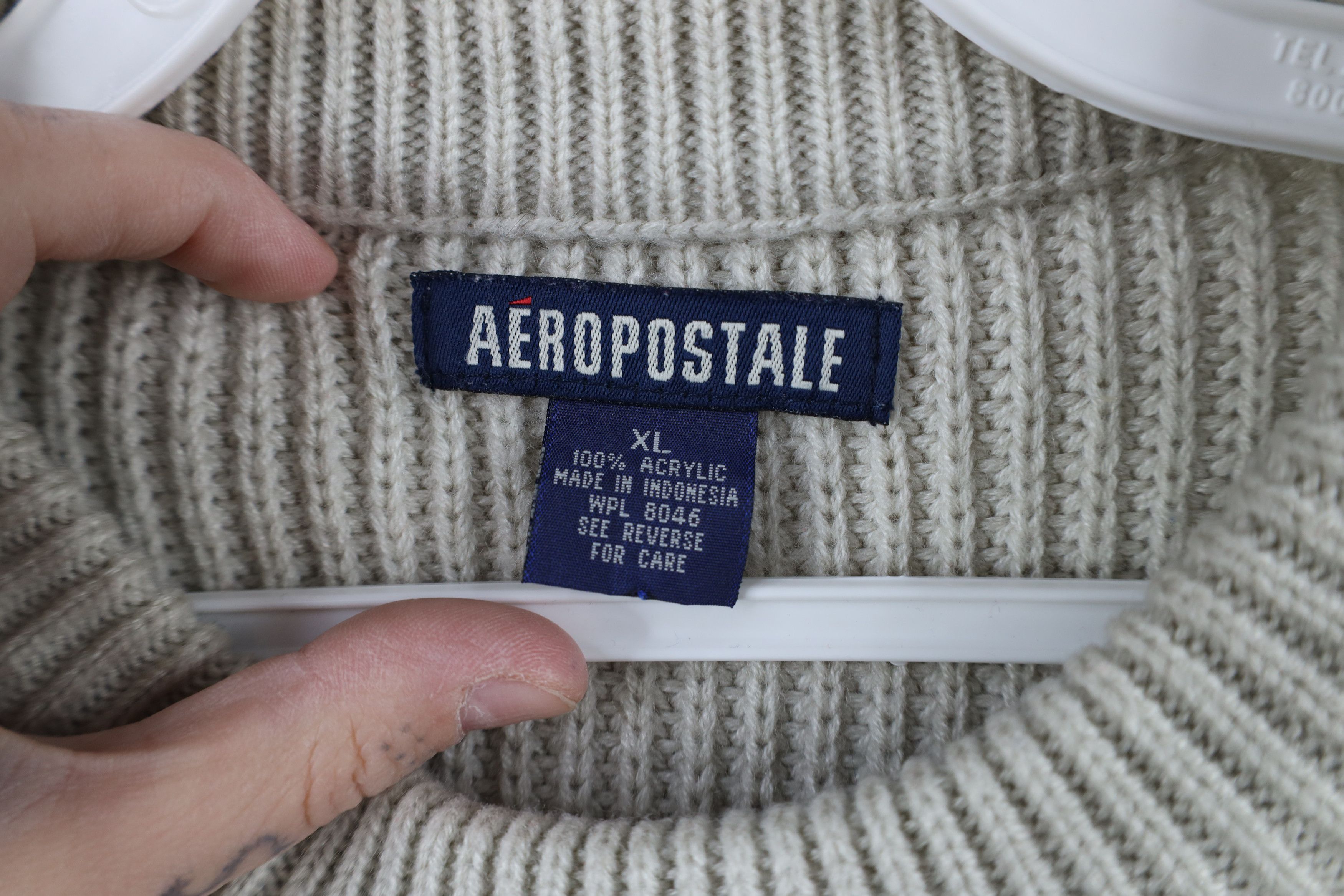 Aeropostale × Vintage Vintage 90s Y2K Aeropostale Ribbed Knit Crewneck Sweater Size US XL / EU 56 / 4 - 7 Thumbnail