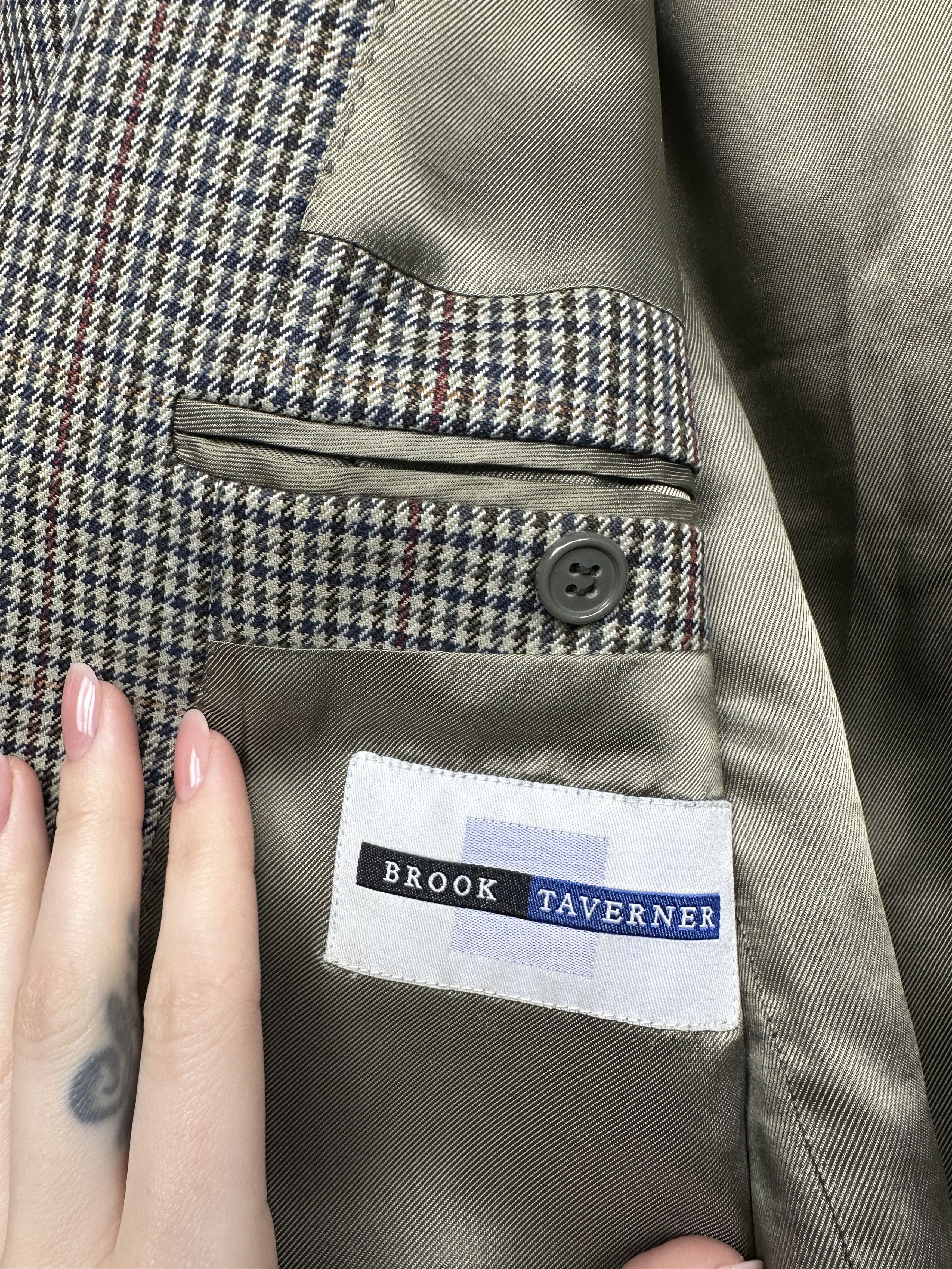 Other Brook Taverner Vintage Mens Check Plaid Tweed Blazer Jacket Size 42S - 4 Thumbnail