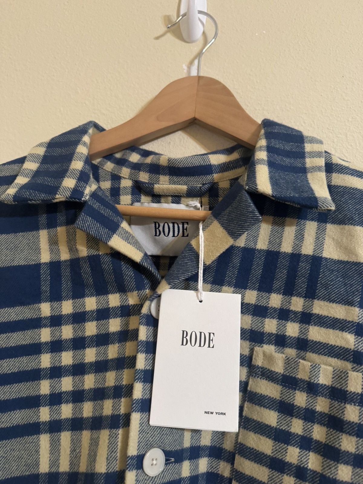 Bode Bode New Putnam Plaid Shirt Jacket Button Up Blue S/M Size US M / EU 48-50 / 2 - 2 Thumbnail