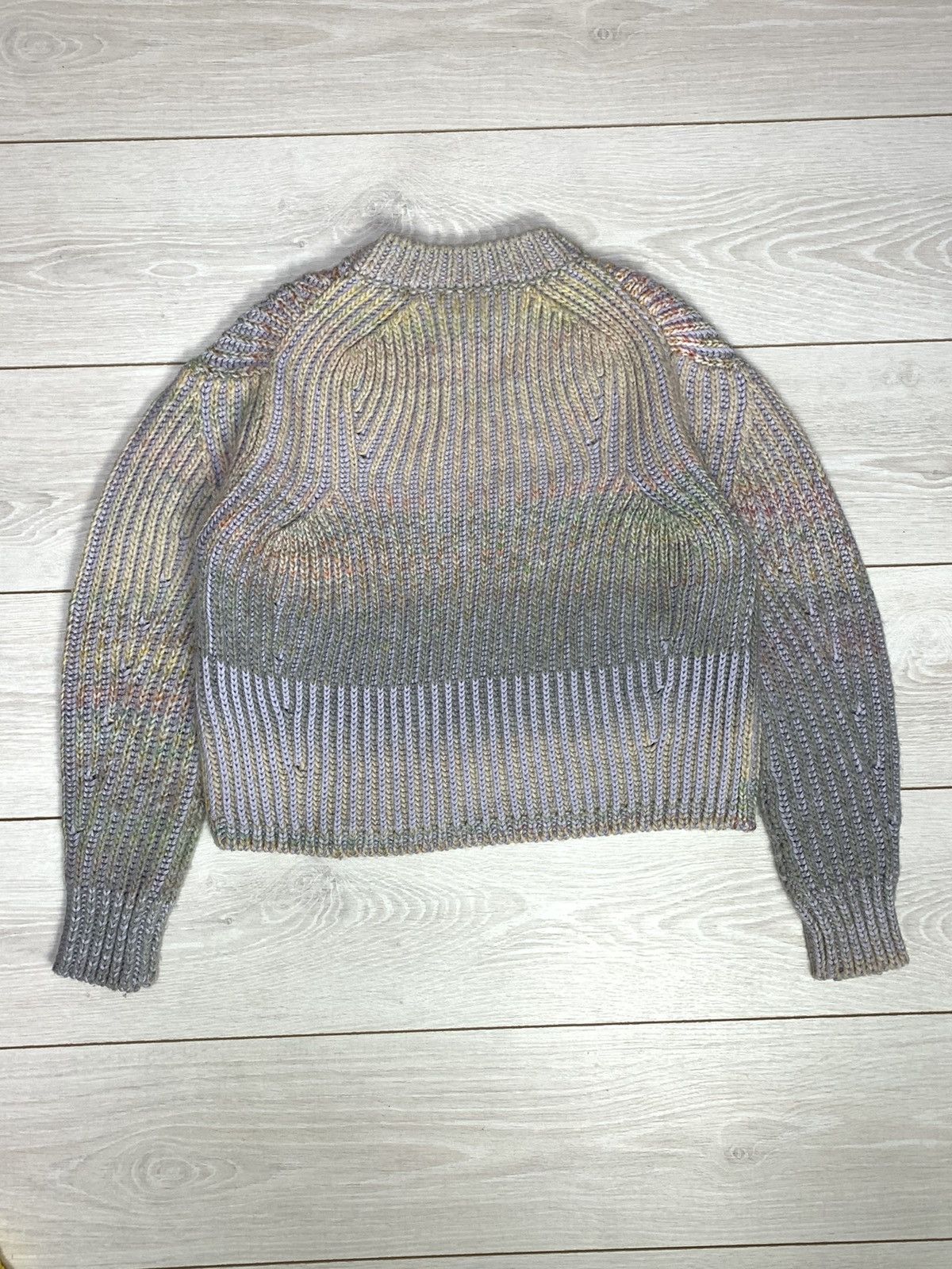 Acne Studios Acne Studios Distressed Rainbow Mohair Blend Knit Sweater Size S / US 4 / IT 40 - 6 Thumbnail