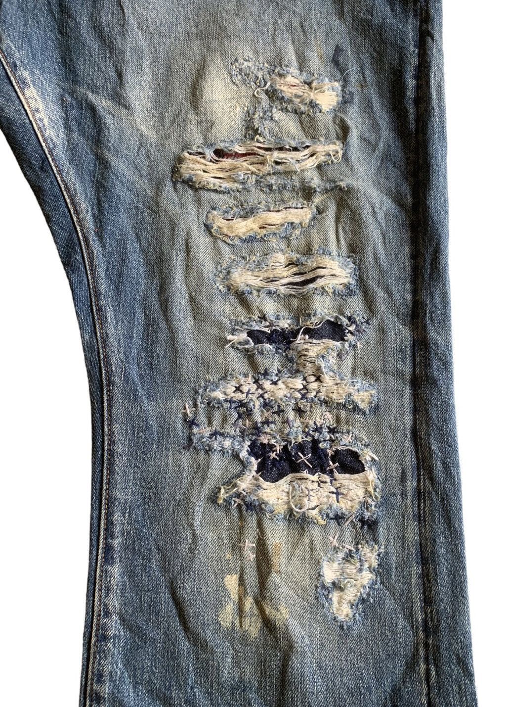 Cult Of Individuality 💥Crazy CULT of INDIVIDUALITY PATCHWORK SASIKO SELVAGE JEANS Size US 44 / EU 60 - 8 Thumbnail