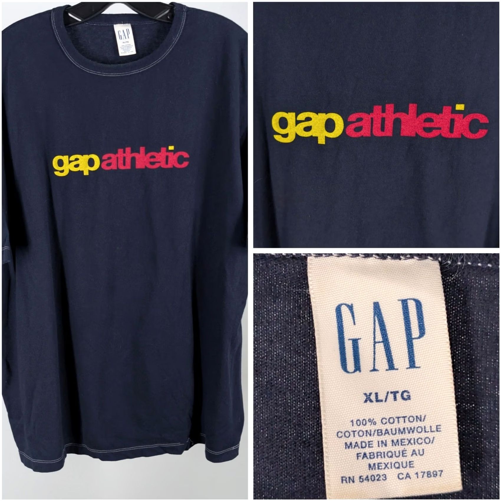 Gap Vintage Gap Athletic Promo T-Shirt Navy XL 90s Y2K Script Logo Streetwear Basic Mens XL Navy Blue T-Shirt Size US XL / EU 56 / 4 - 2 Thumbnail