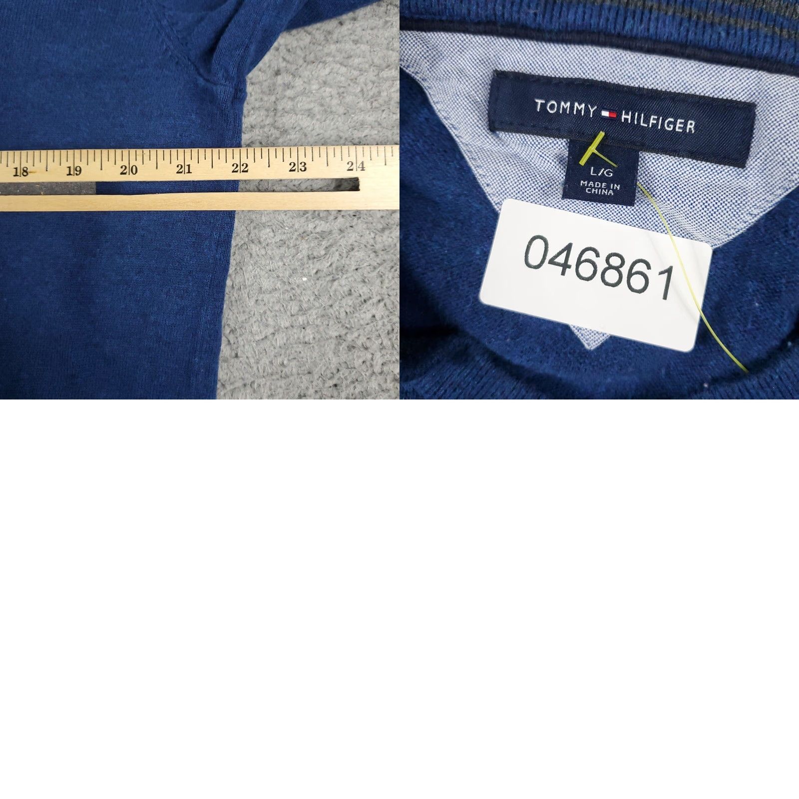 Tommy Hilfiger Tommy Hilfiger Pullover Sweater Mens Large Blue Crew Neck Long Sleeve Cotton Size US L / EU 52-54 / 3 - 8 Thumbnail
