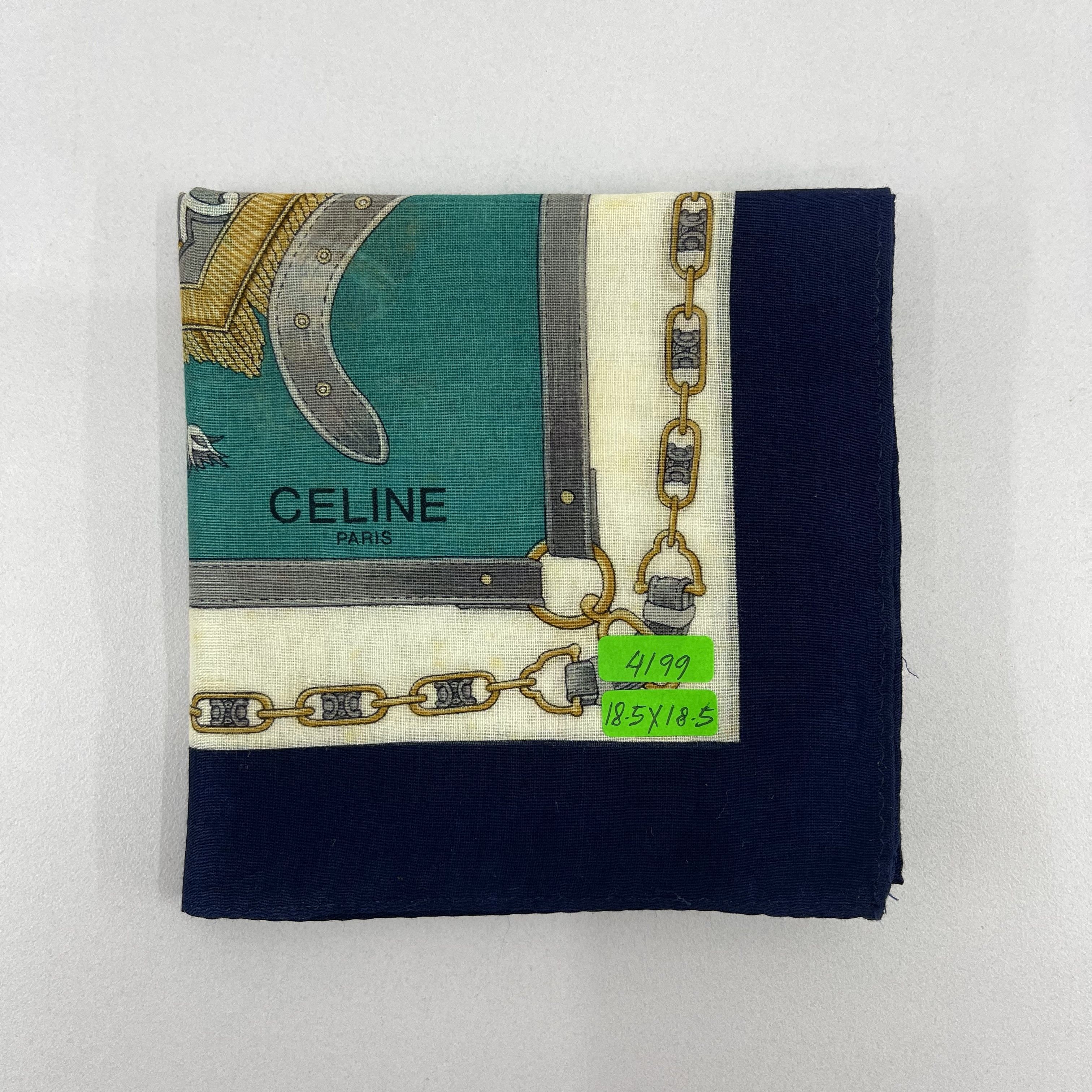 Celine × Vintage Celine 90s Handkerchief / Neckerchief / Bandana - 4196 Size ONE SIZE - 8 Thumbnail