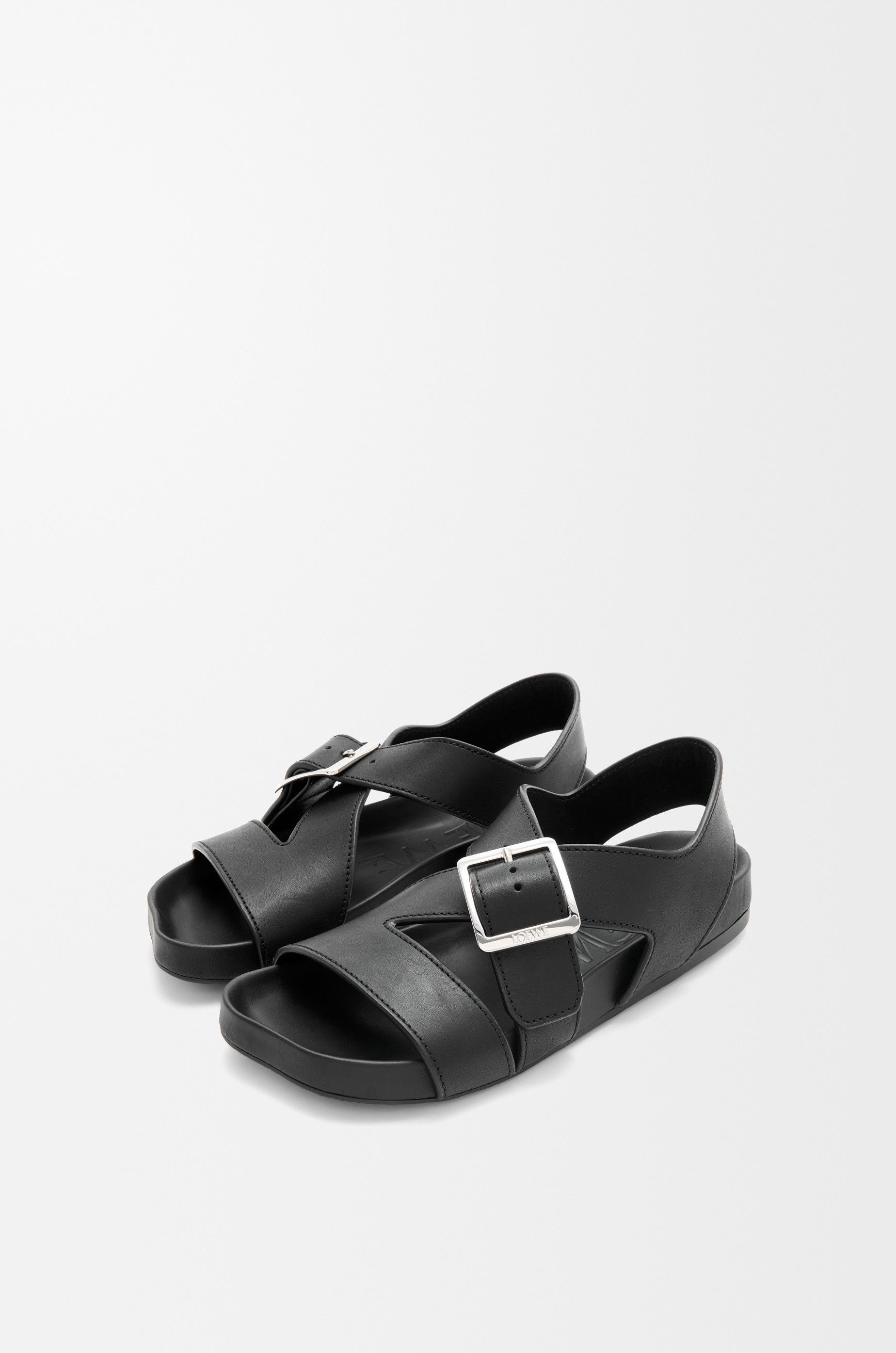 Loewe o1in1g0426 Ease Buckle Sandals in Black Size US 7 / IT 37 - 3 Thumbnail