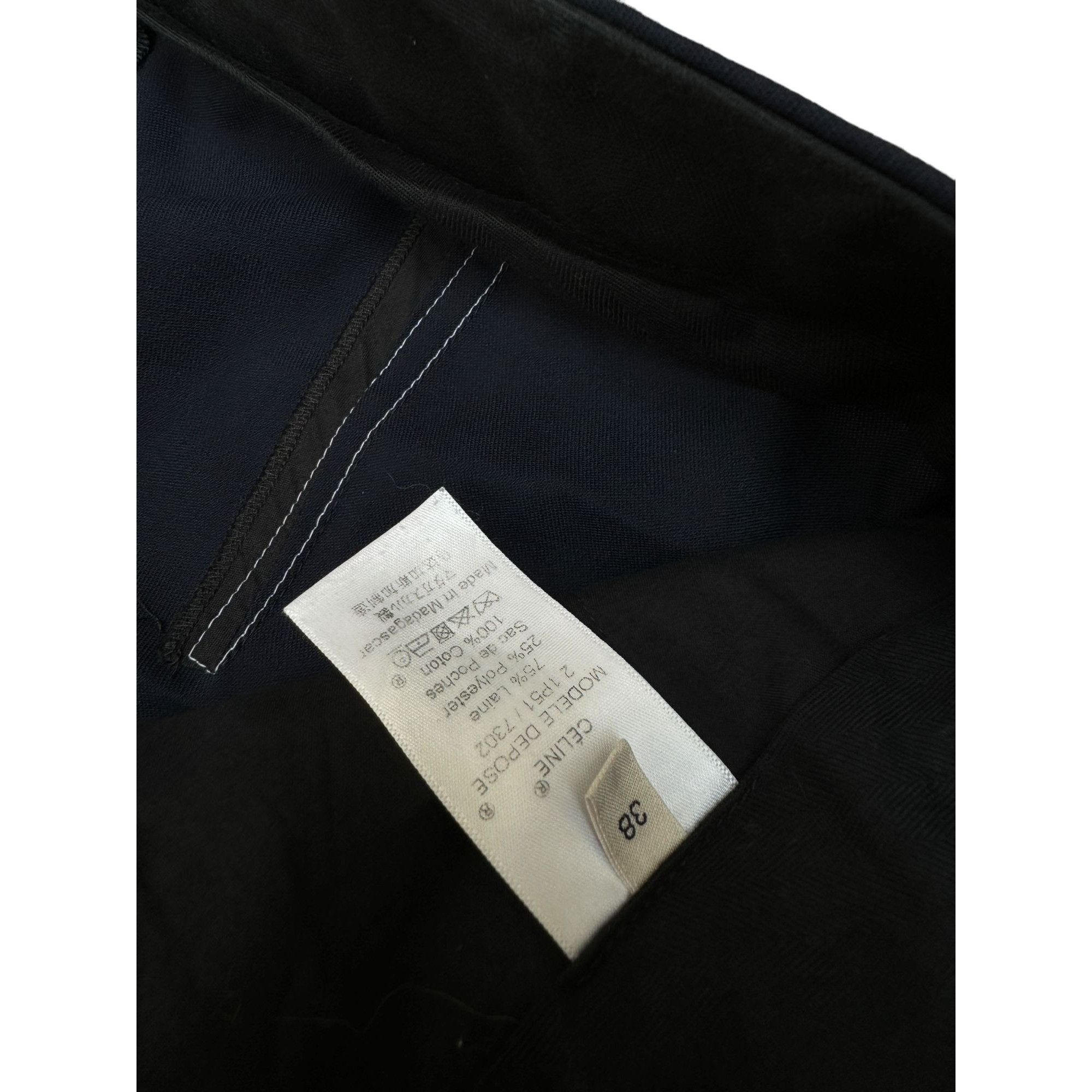Celine Phoebe Philo Navy Wool Wide Pants Size 28" / US 6 / IT 42 - 7 Thumbnail