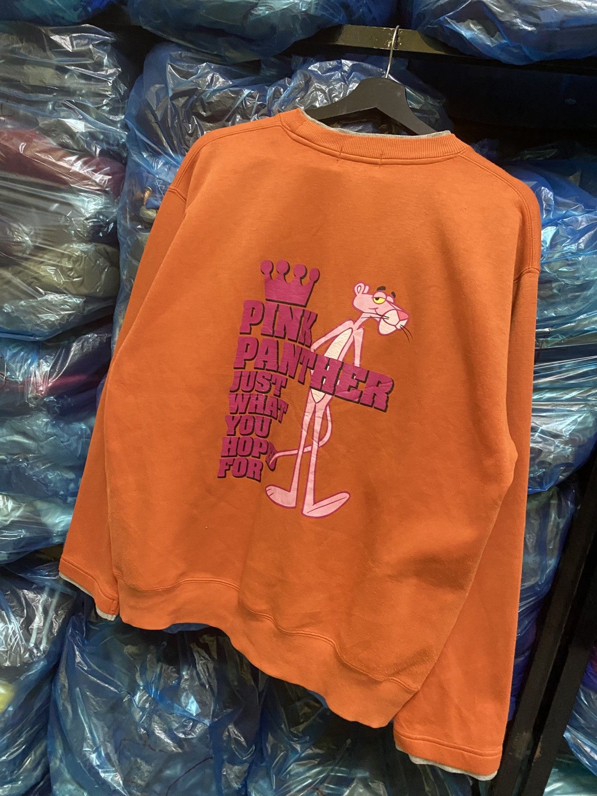 Vintage Vintage 2002 Pink Panther Orange Sweatshirt – Double-Sided Size US L / EU 52-54 / 3 - 9 Thumbnail