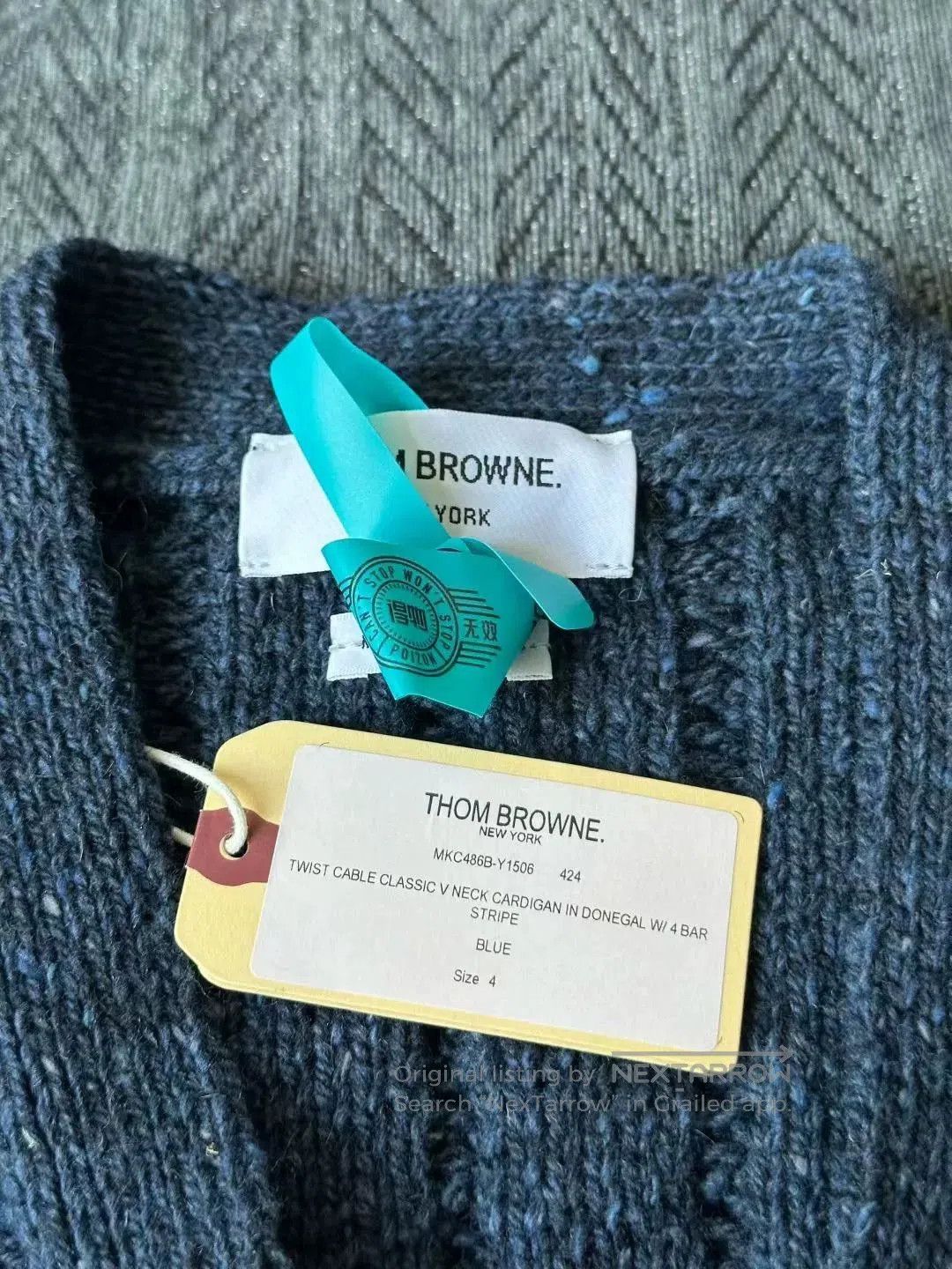 Thom Browne thom browne navy cardigan with buttons. Size US L / EU 52-54 / 3 - 4 Thumbnail
