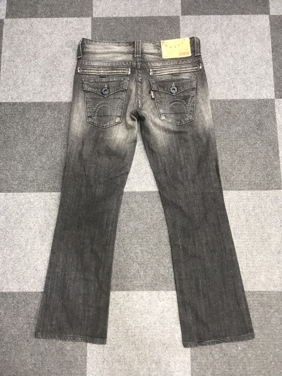 Edwin Flare EDWIN Black Jeans Size US 31 - 7 Thumbnail