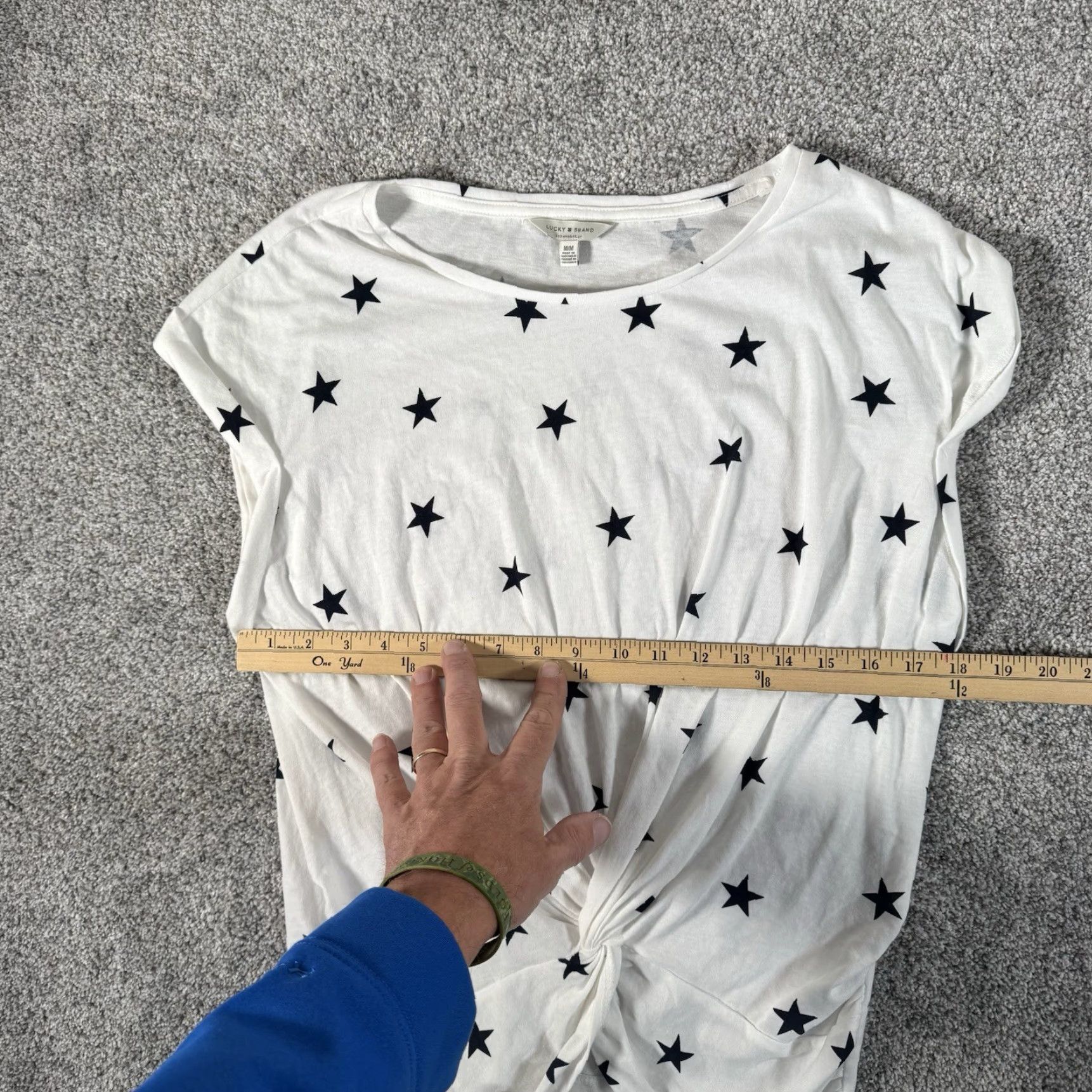 Lucky Brand Lucky Brand Top Blouse M Womens Twist Front Blue Stars Lightweight Multicolor Celestial Comfy Lounge Size M / US 6-8 / IT 42-44 - 3 Thumbnail