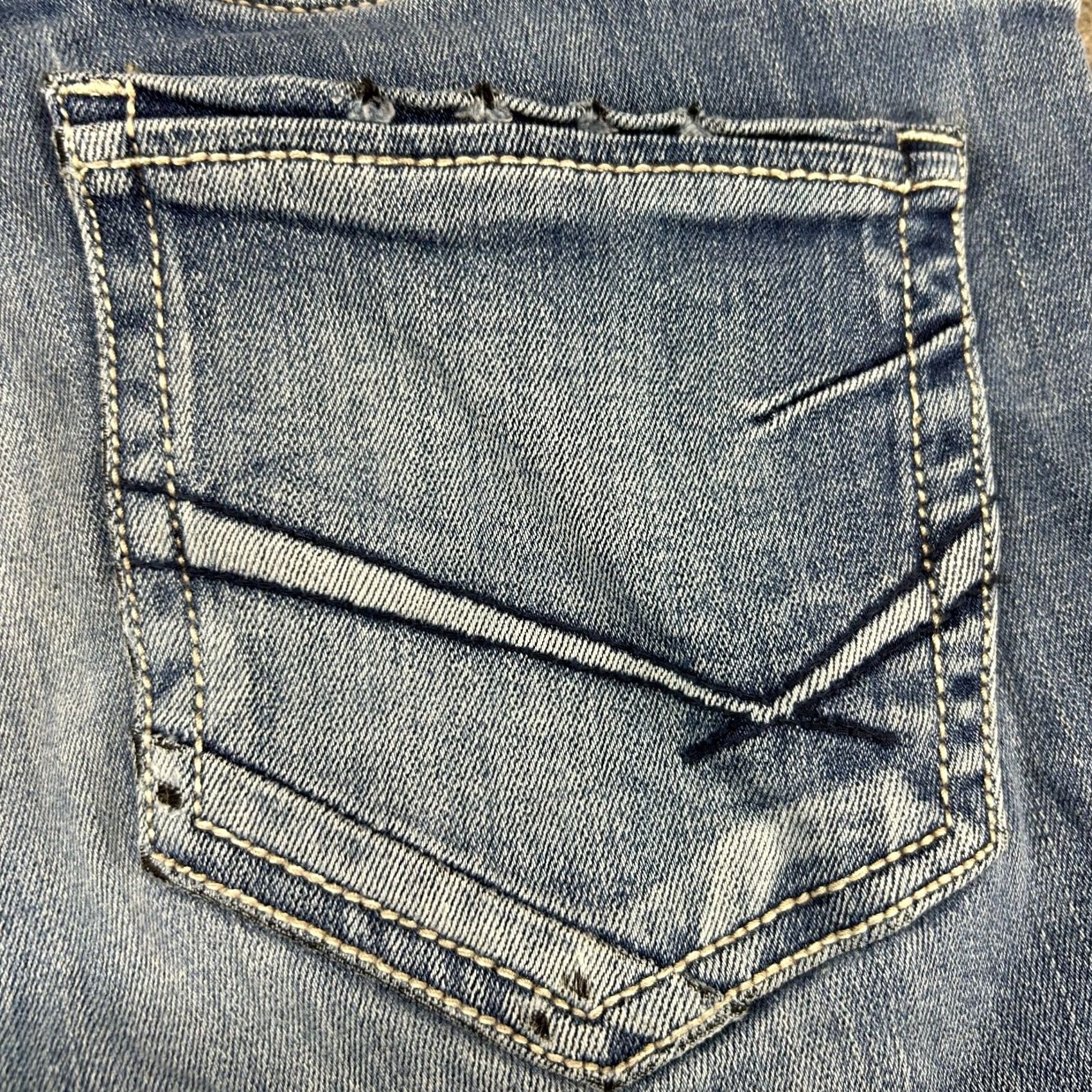 Vintage BKE Payton Jeans Women 27x31.5 Blue Skinny Mid Rise Regular Denim 5-Pocket Distressed Logo Buckle Bke Jeans Size 27" / US 4 / IT 40 - 6 Thumbnail