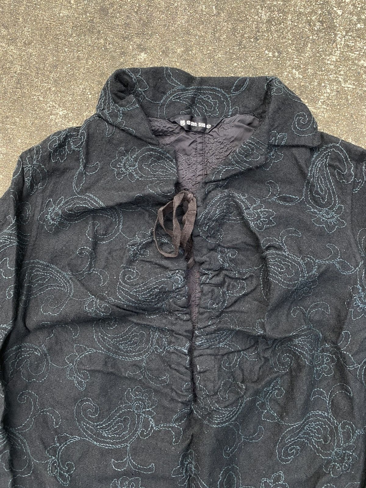 Japanese Brand × Y's × gomme Gomme Homme Gothic Embroidered Blouse Size M / US 6-8 / IT 42-44 - 2 Thumbnail
