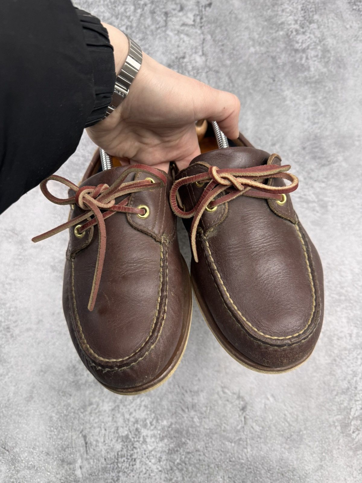 Timberland Timberland Brown Leather Boat Shoes Men Size 42 Size US 9 / EU 42 - 4 Thumbnail